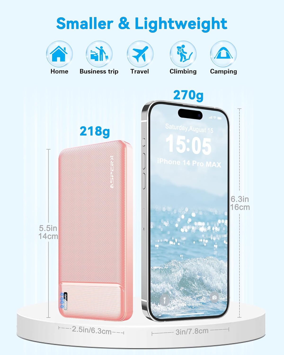 Thumbnail 1 de AsperX 2-Pack 10000mAh Power Bank with USB-C In/Out and Dual USB-A Ports