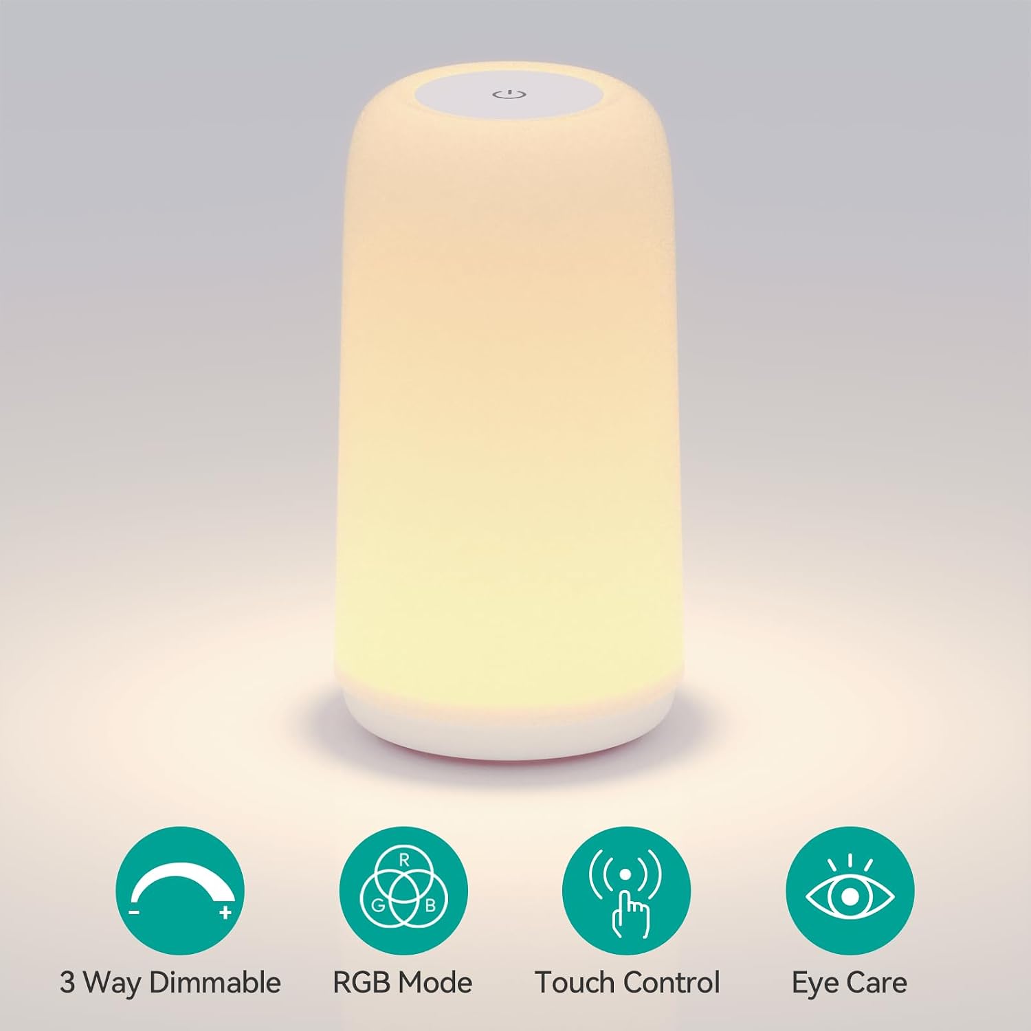 Thumbnail 1 de ROOTRO T16 Touch LED Table Lamp with RGB Colors and Three Brightness Levels