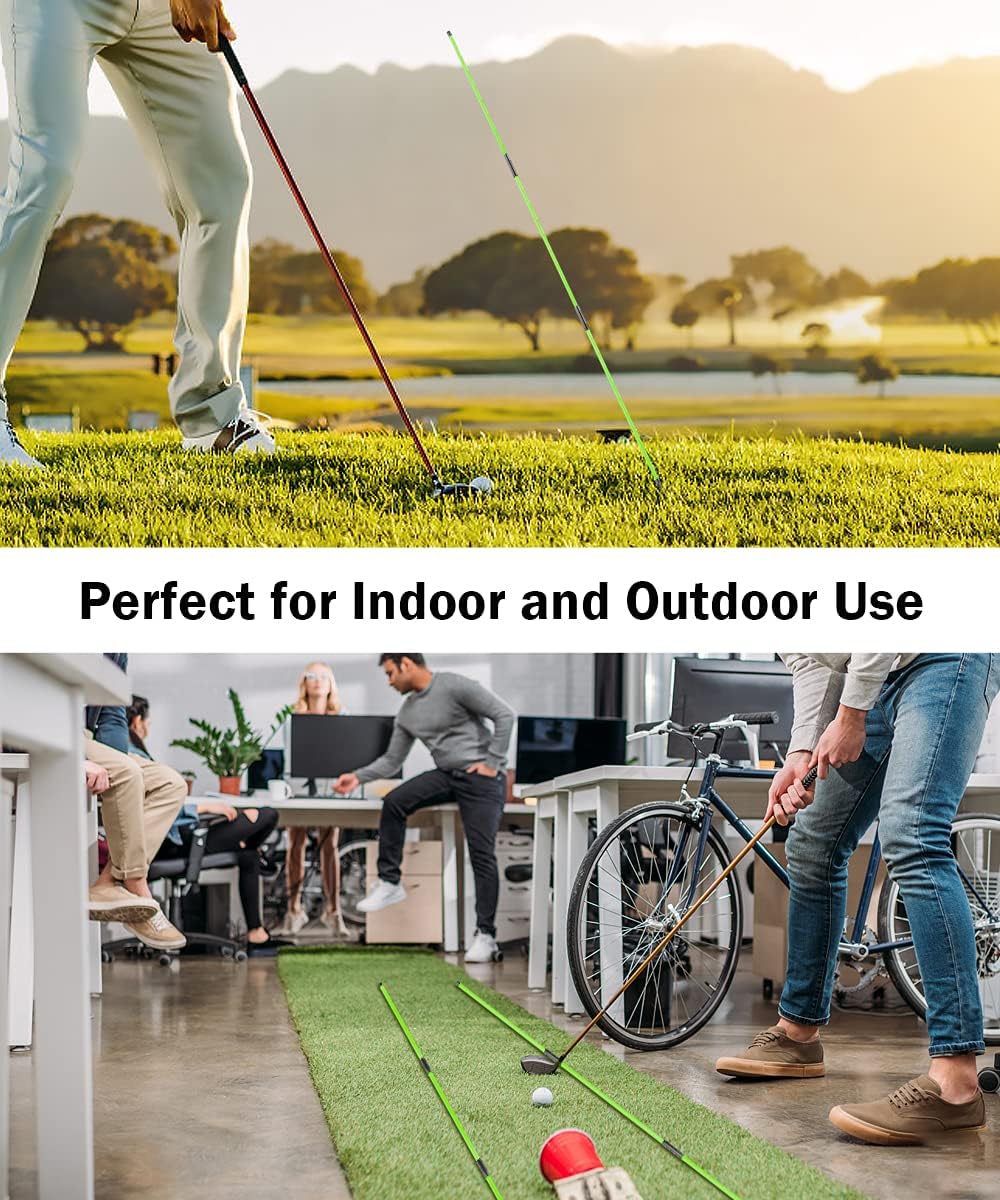 Detalle de Rhino Valley Golf Alignment Sticks (Collapsible) – alignment and posture trainer with clear tube case