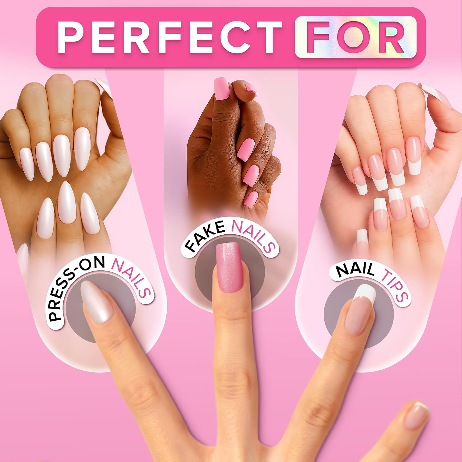 Detalle de NYK1 Super Strong Nail Glue for Press Ons, Nail Tips & False Nails (8ml)