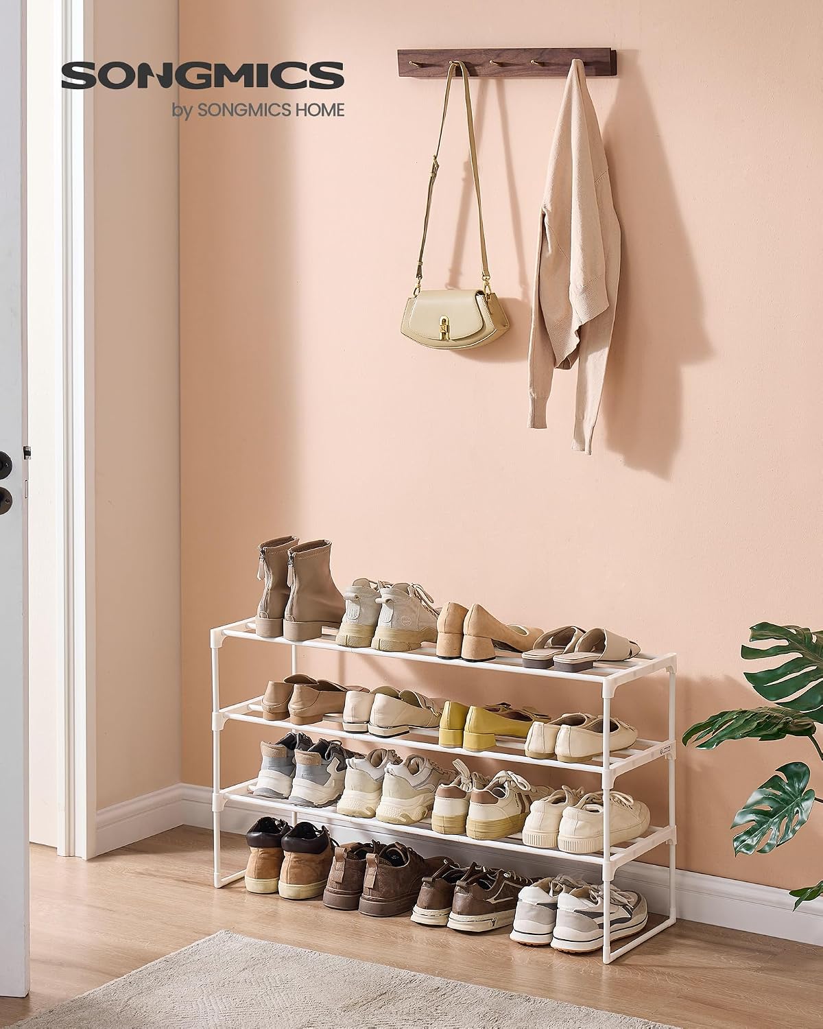Detalle 2 de SONGMICS 3-Tier Shoe Rack
