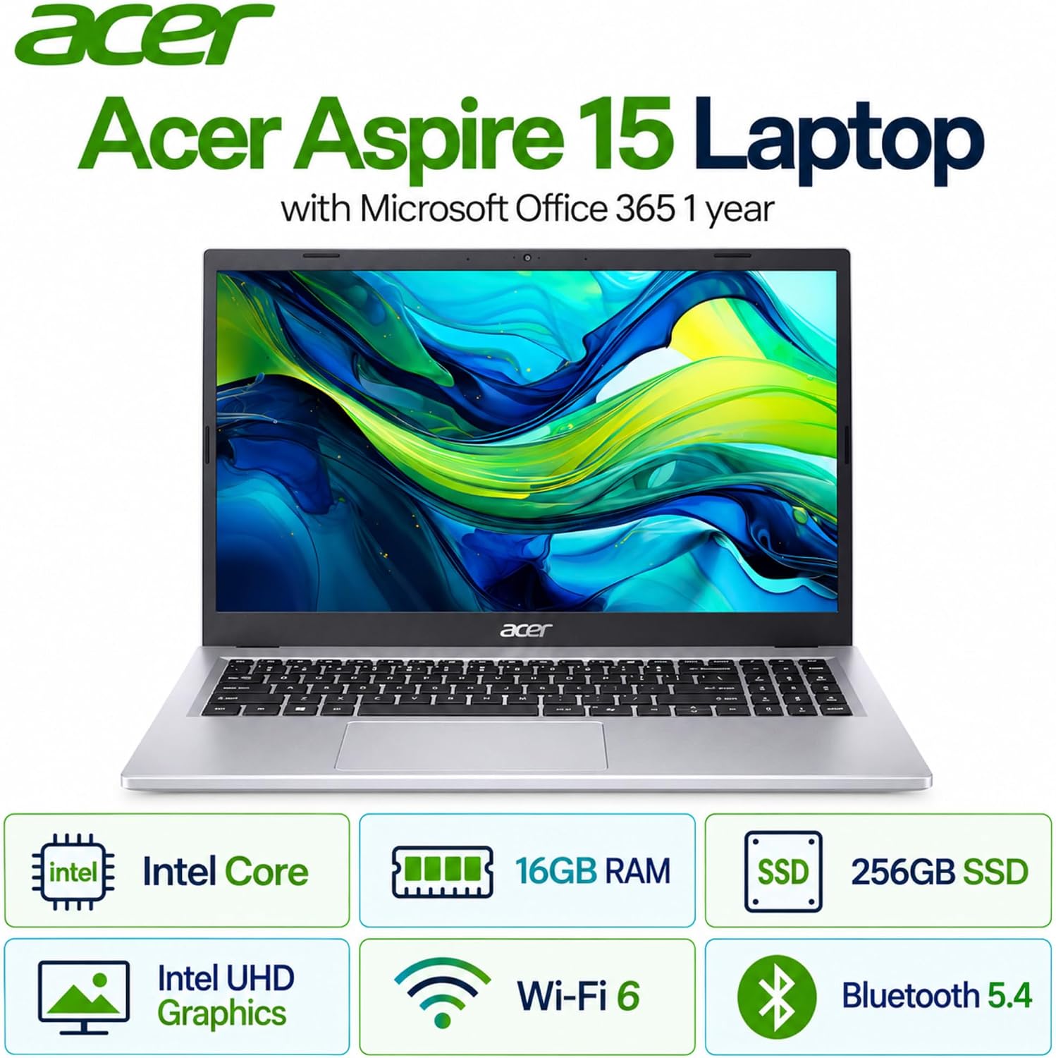Detalle 1 de Acer Aspire 15 laptop