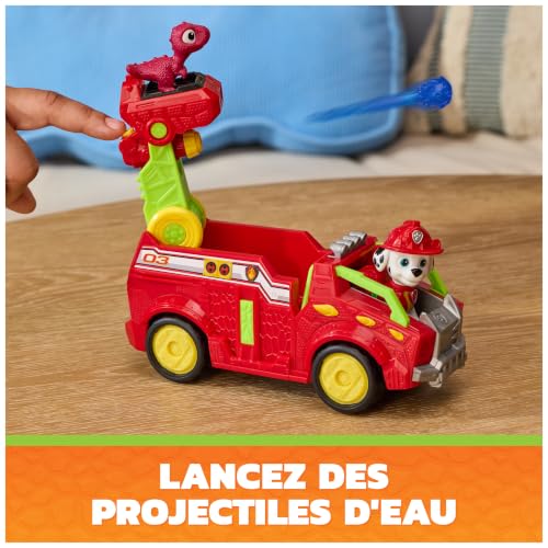Detalle de Paw Patrol - Pat Patrouille Le Film Mission Dino : Véhicule Marcus avec 2 figurines et accessoires