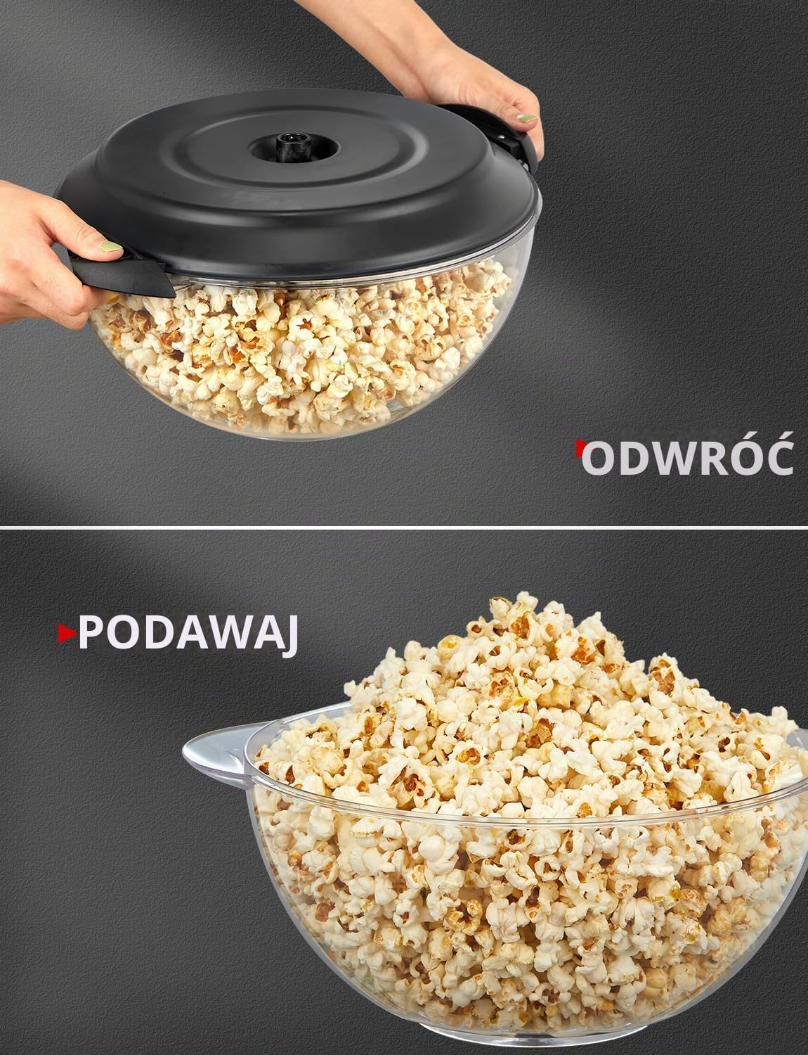 Thumbnail 6 de Yabano Popcorn maker – maszyna do popcornu 5 l, 800 W z mieszadłem