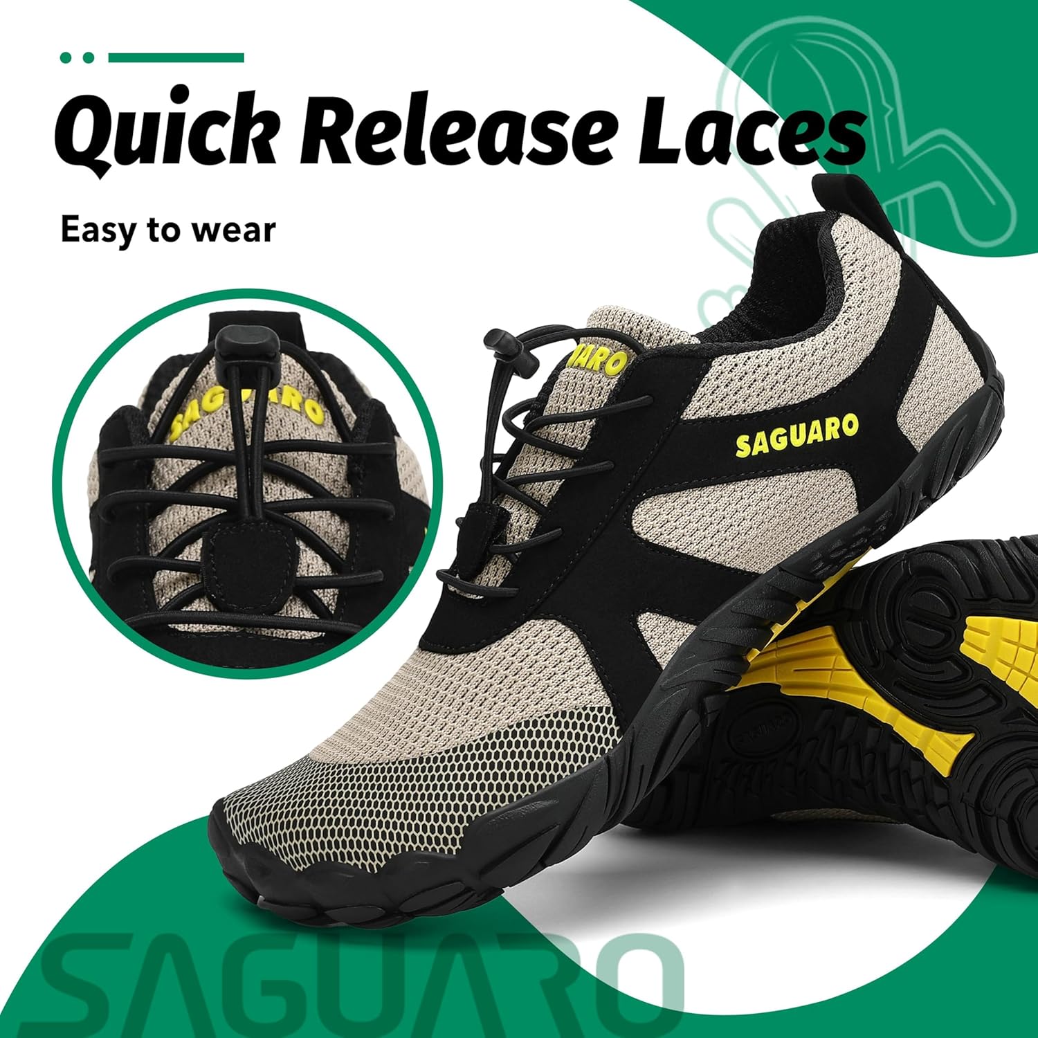 Detalle de SAGUARO Unisexe Chaussures Minimaliste pour Fitness et Multisports – Indoor & Outdoor