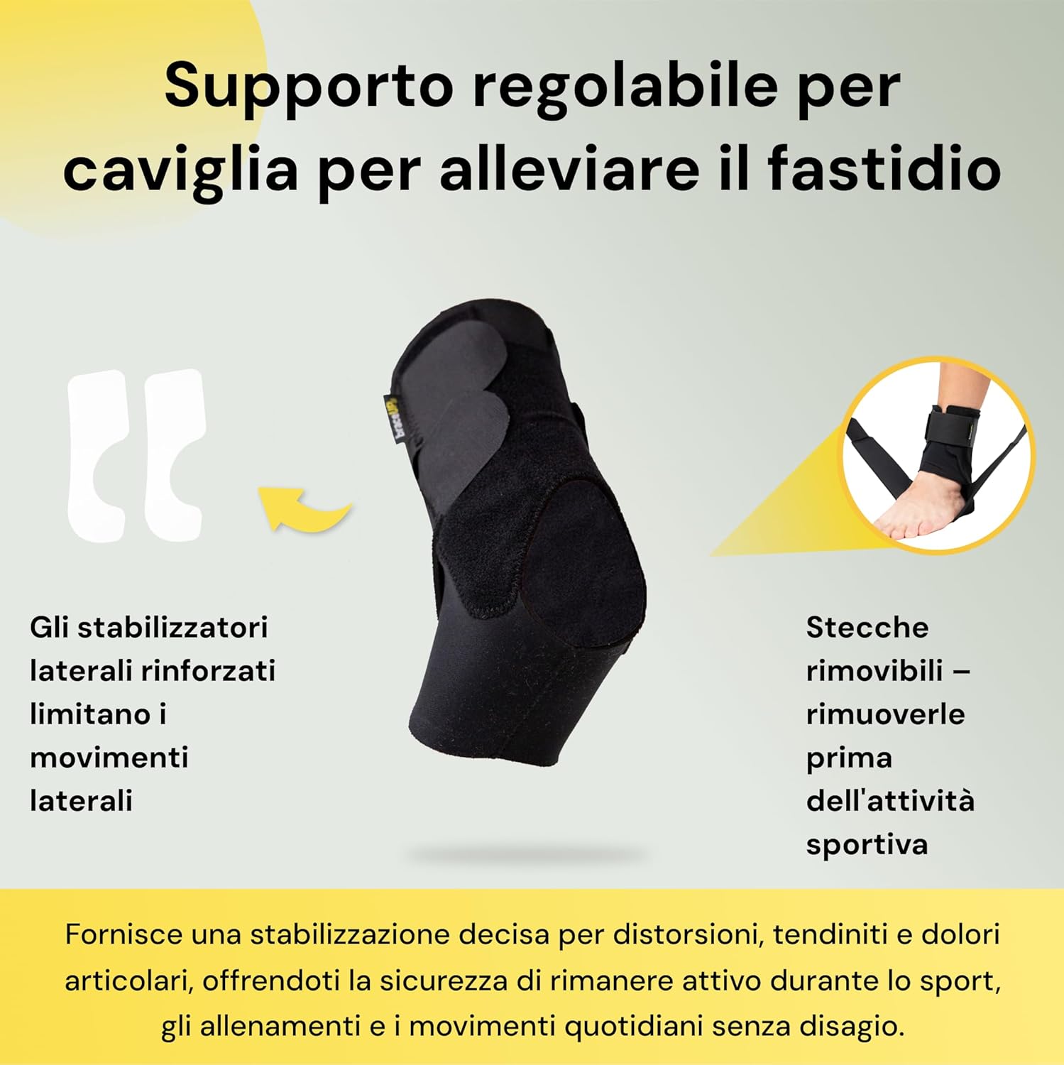 Thumbnail 1 de BraceUP Cavigliera ortopedica per uomo e donna: tutore per stabilità e dolore al piede