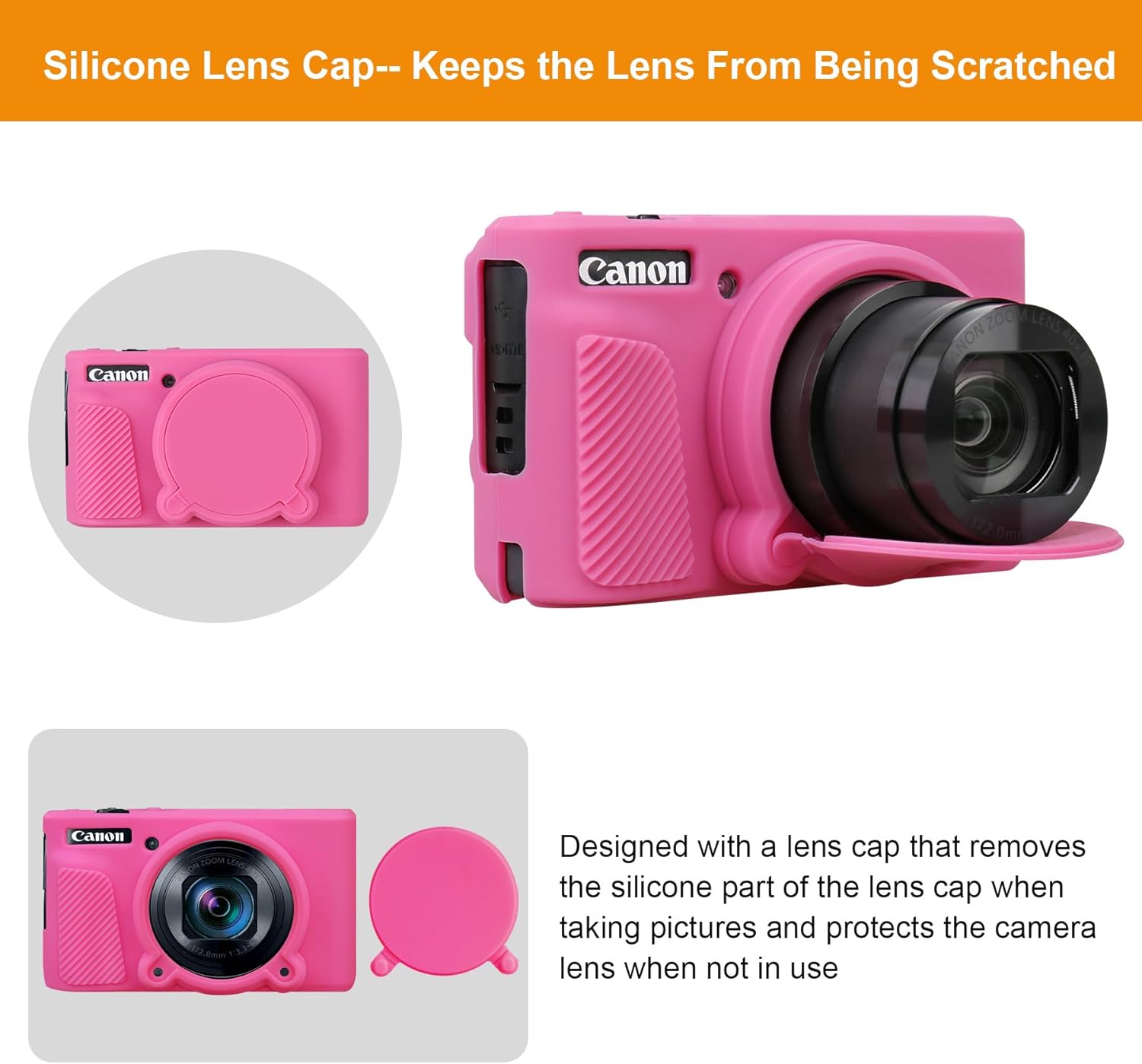 Thumbnail 4 de Elonbo Soft Silicone Protective Case for Canon PowerShot SX740/SX730