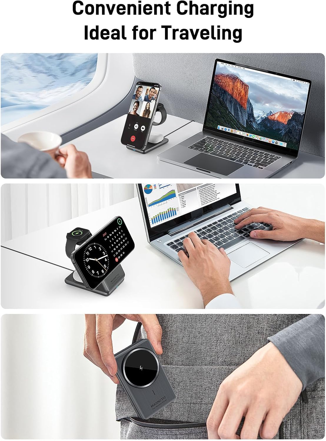 Thumbnail 5 de Kabellose 3‑in‑1 MagSafe Ladegerät von ZenGoose – Ladeabenteuer für iPhone, AirPods & Apple Watch