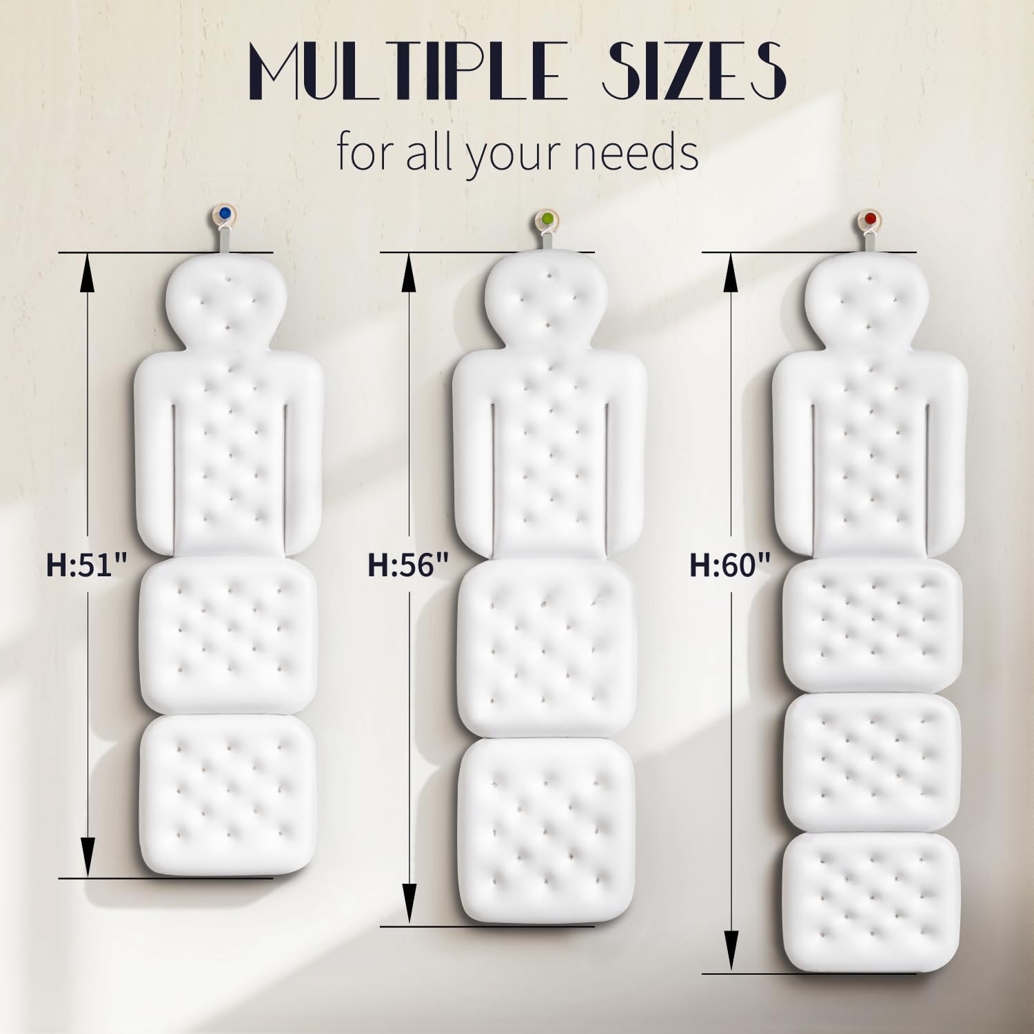 Thumbnail 5 de Full Body Bath Pillow 51" x 16" for Tub