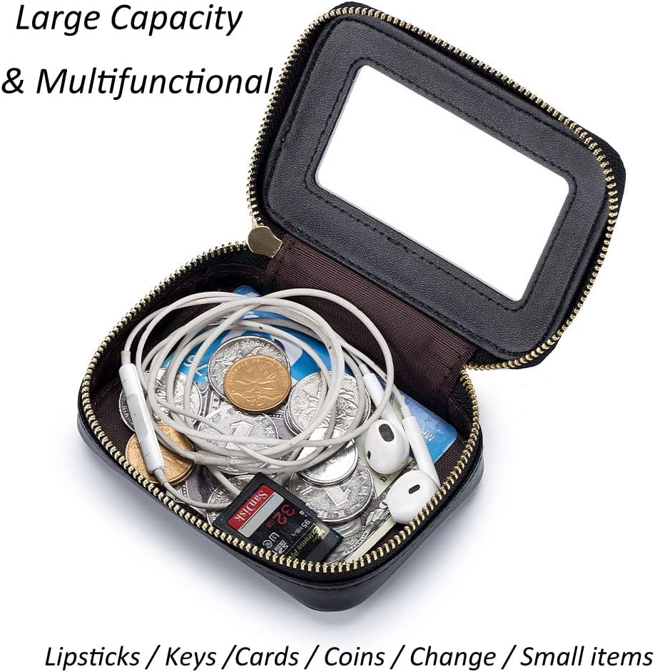 Thumbnail 3 de Aileder Lipstick Case Holder Box with Mirror — Genuine Leather, Compact Travel Make-up Organiser