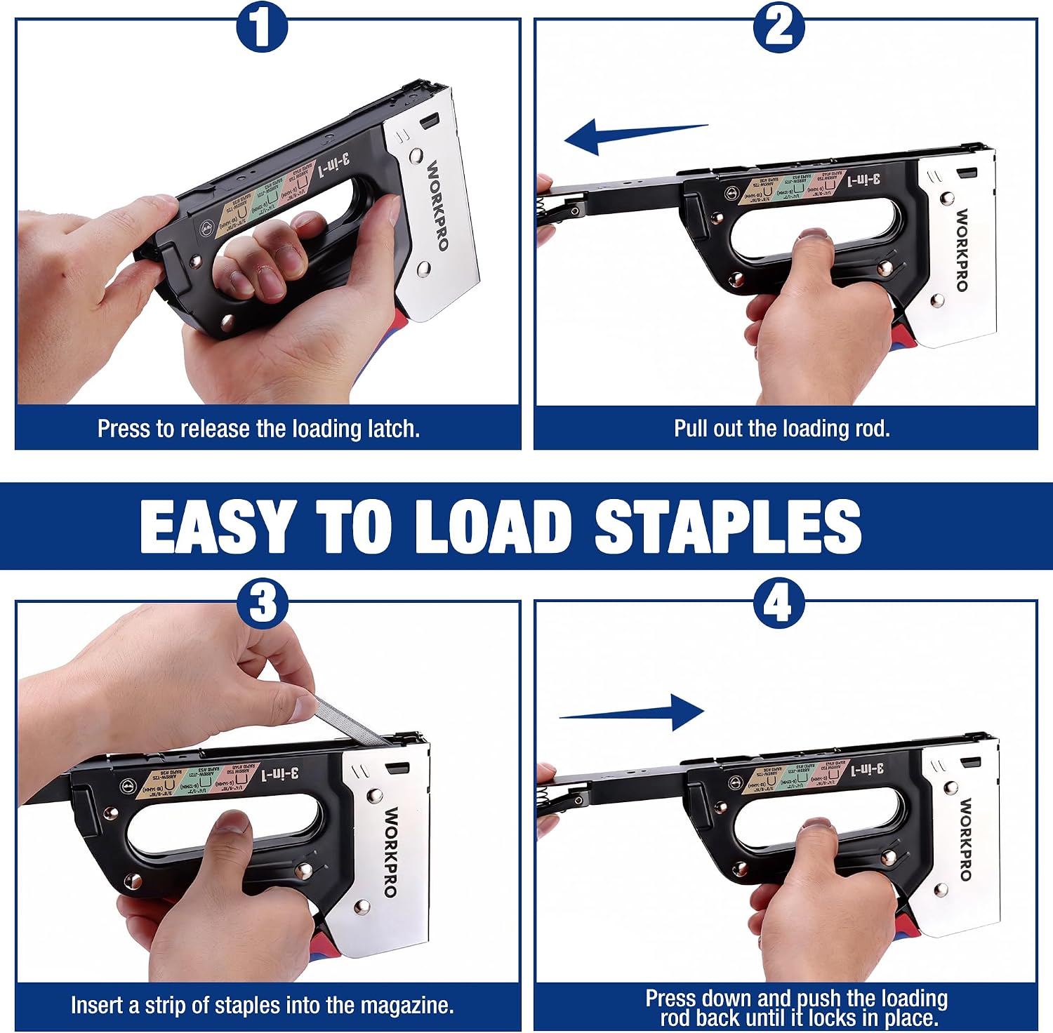 Thumbnail 5 de WORKPRO Upholstery Staple Gun, 3-in-1