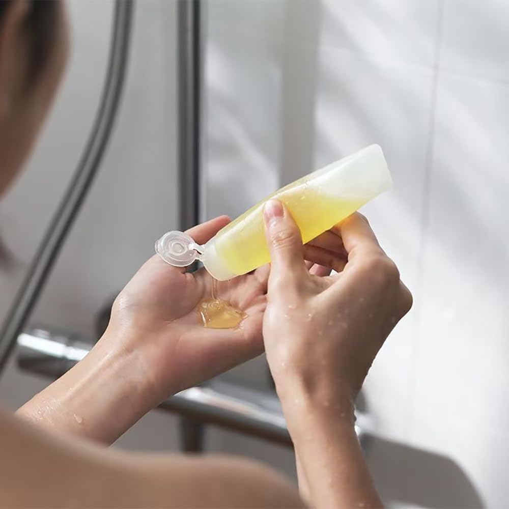 Detalle de 6‑teiliges Reiseflaschen-Set aus transparentem Kunststoff (50 ml/30 ml) – nachfüllbar & auslaufsicher