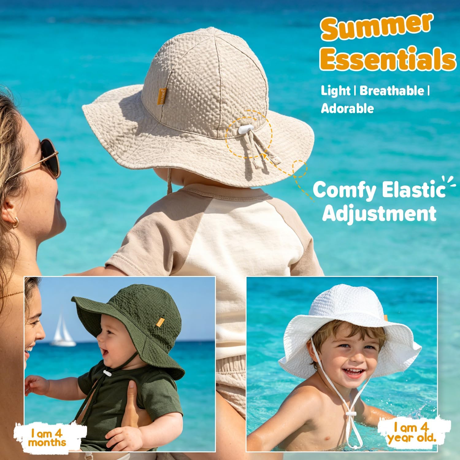 Detalle 2 de Baby Sun Hat with Adjustable Fit