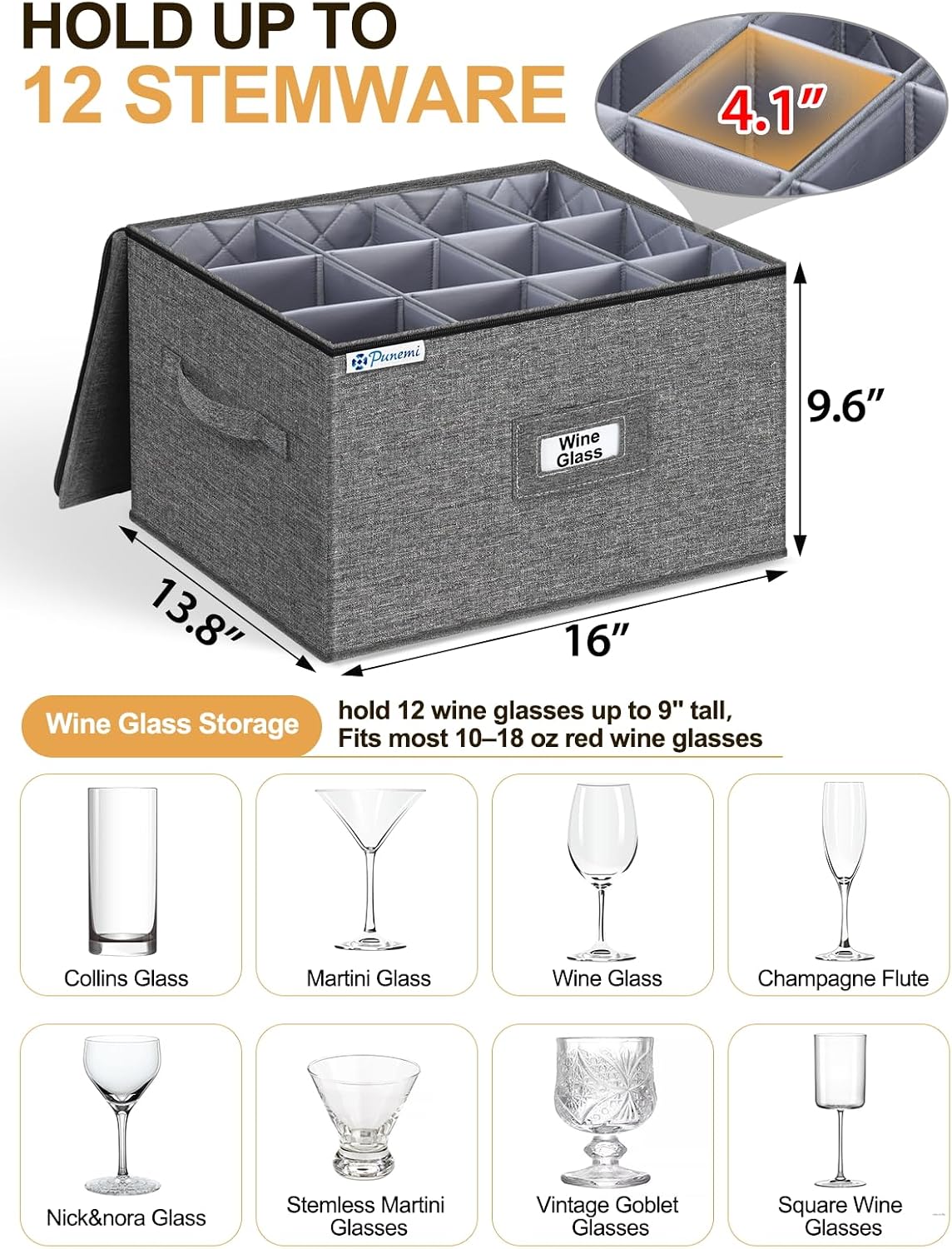Thumbnail 1 de punemi Wine Glass Storage Box ⚖