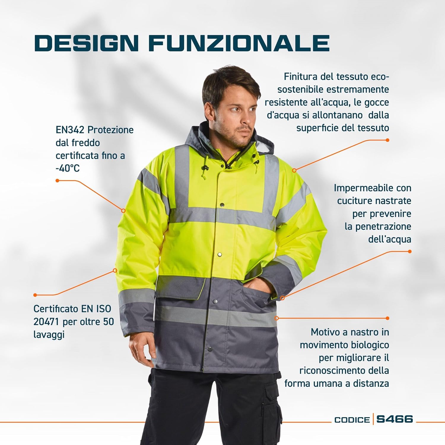 Thumbnail 2 de Portwest S466YGYM Giacca Imbottita M 🧥