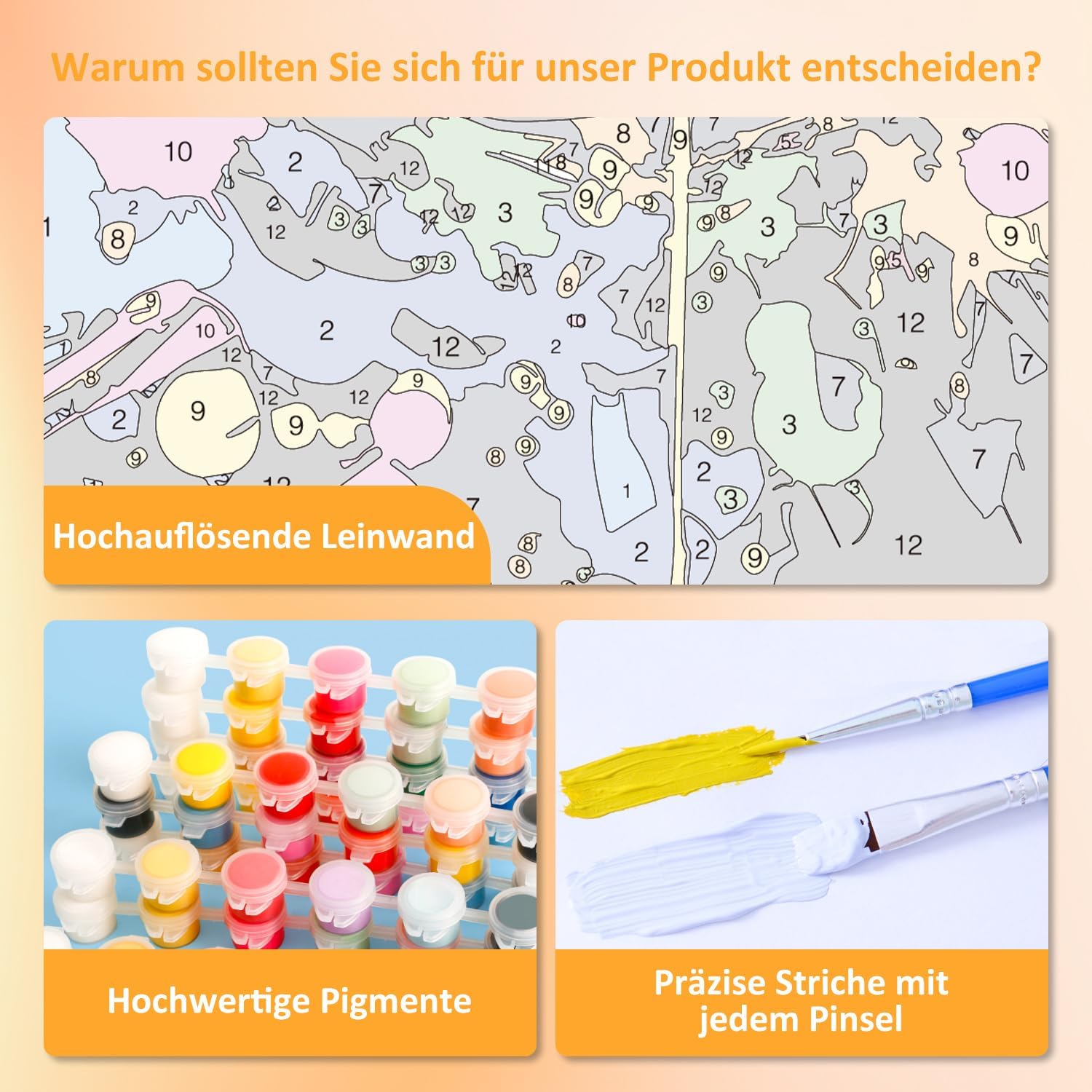 Thumbnail 4 de Malen nach Zahlen Kinder Ochse 20x20 cm