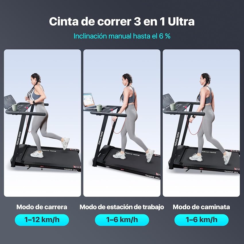 Detalle 2 de Mobvoi Cinta de Correr 3 en 1 🏃♂️ para Casa y Oficina