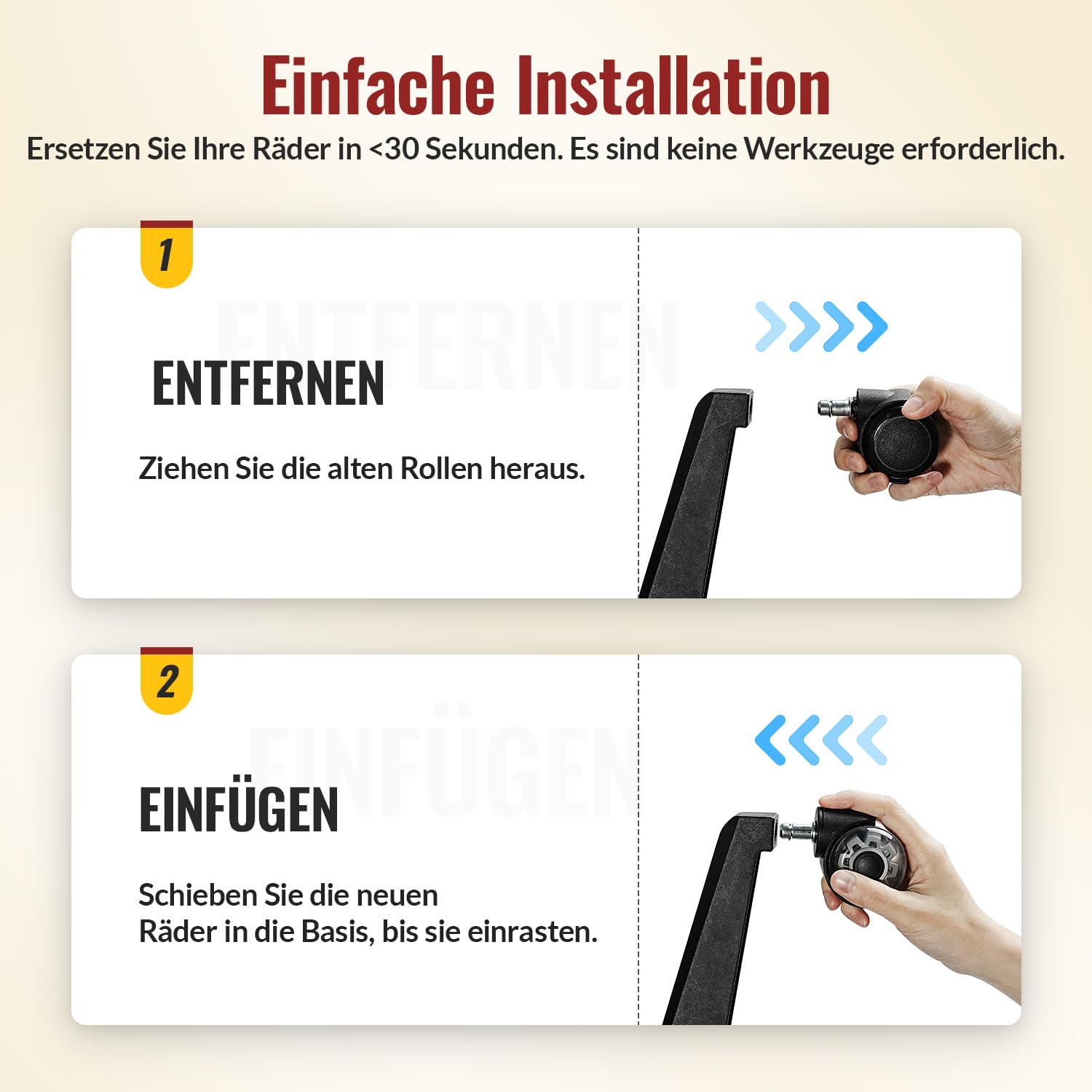 Thumbnail 6 de HOLKIE Bürostuhl Rollen 11 mm