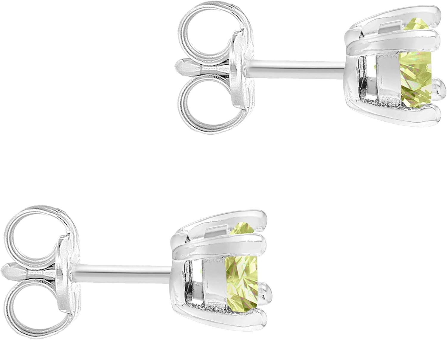 Thumbnail 2 de Amazon Essentials Orecchini a lobo in argento Sterling rodiato con pietra natale: peridoto agosto