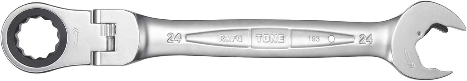 Thumbnail 2 de トネ(TONE) RMFQ-24 首振クイックラチェットめがねレンチ 二面幅24mm・安全ロープ取付け穴付き