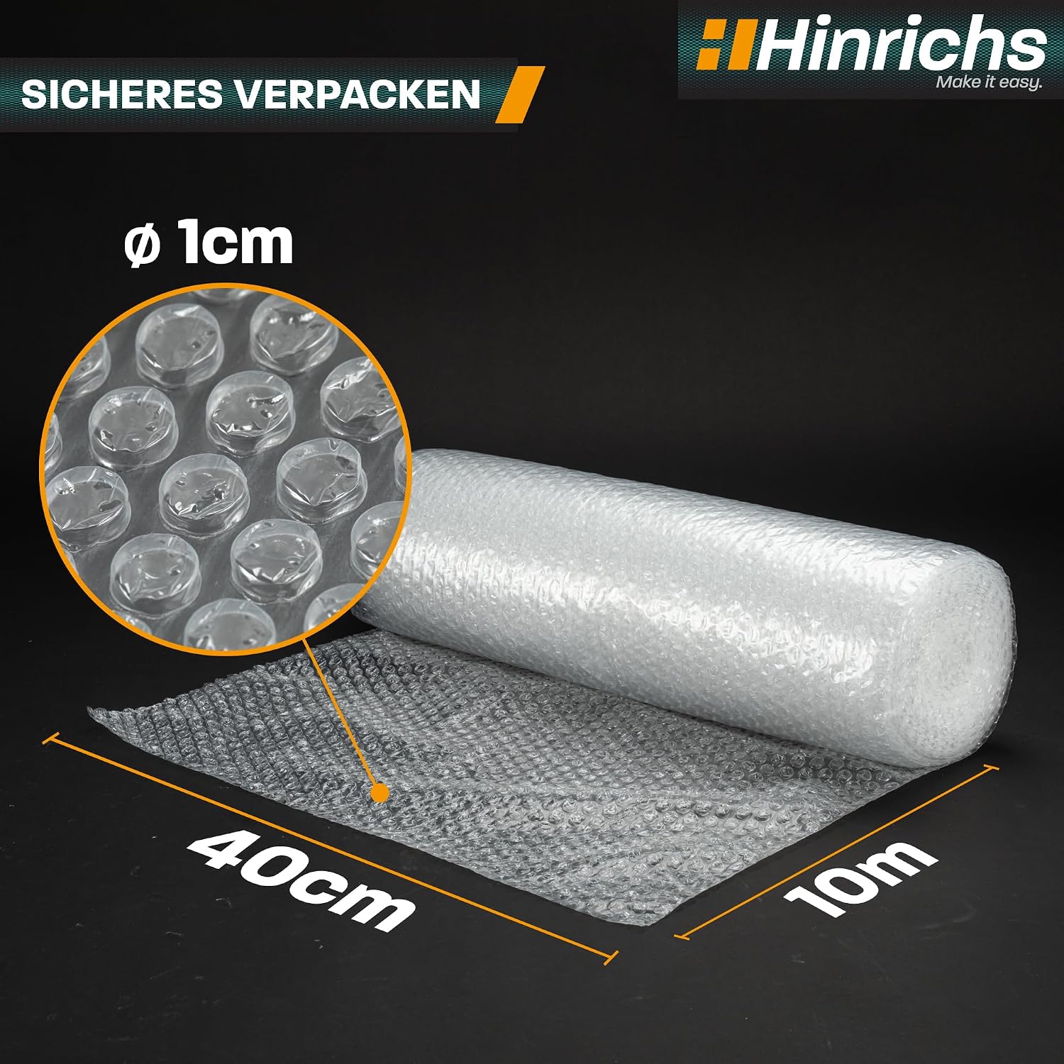 Detalle 2 de Hinrichs Luftpolsterfolie 10 m x 40 cm