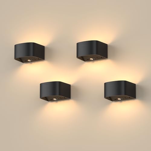 Thumbnail 7 de FULEN 4 Stück Akku-Wandlampe mit Bewegungssensor und Fernbedienung – 600 lm, 3 Farbtemperaturen