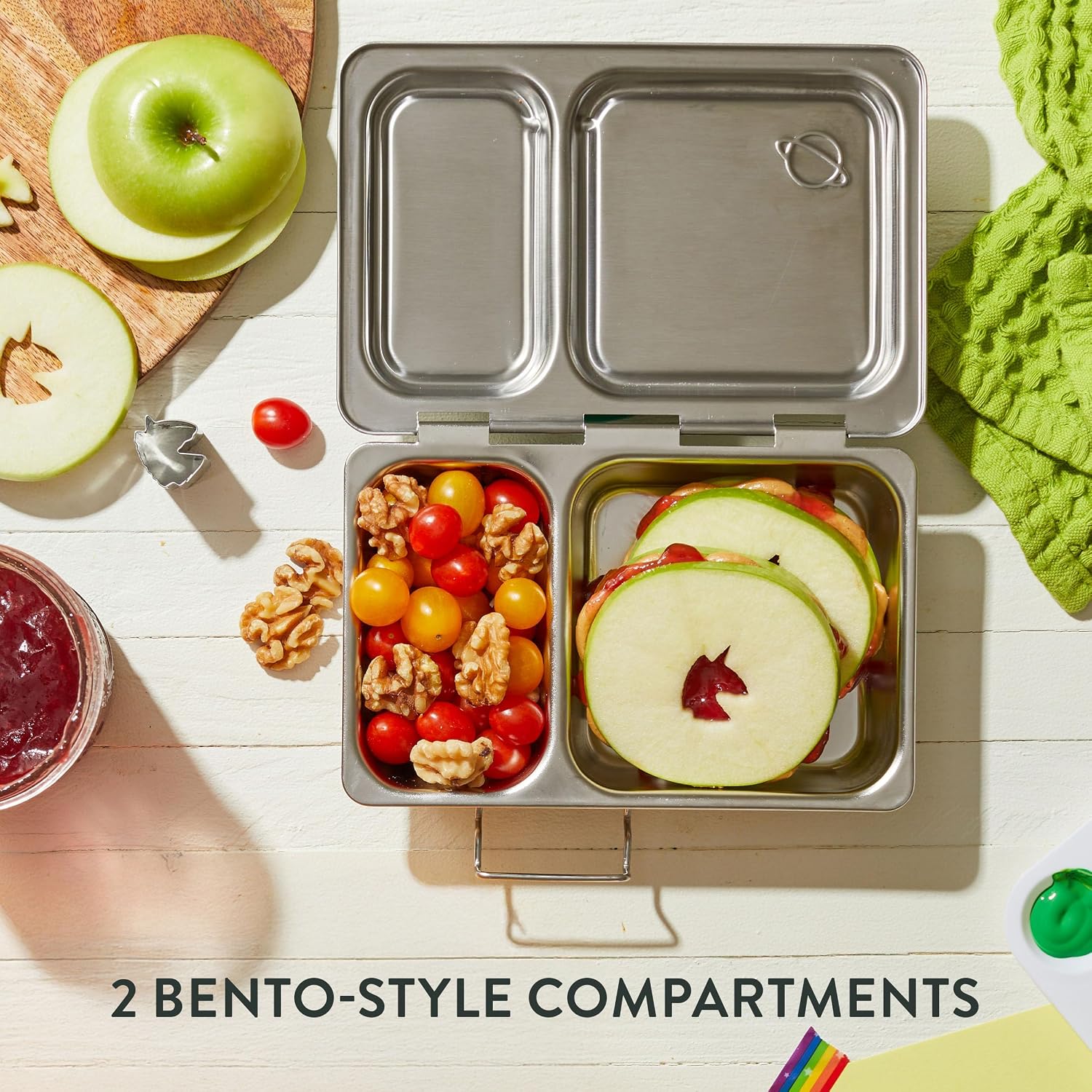 Thumbnail 1 de PlanetBox Recycled Shuttle Replacement Lunch Box (Stainless Steel, Brushed) for Kids and Adults