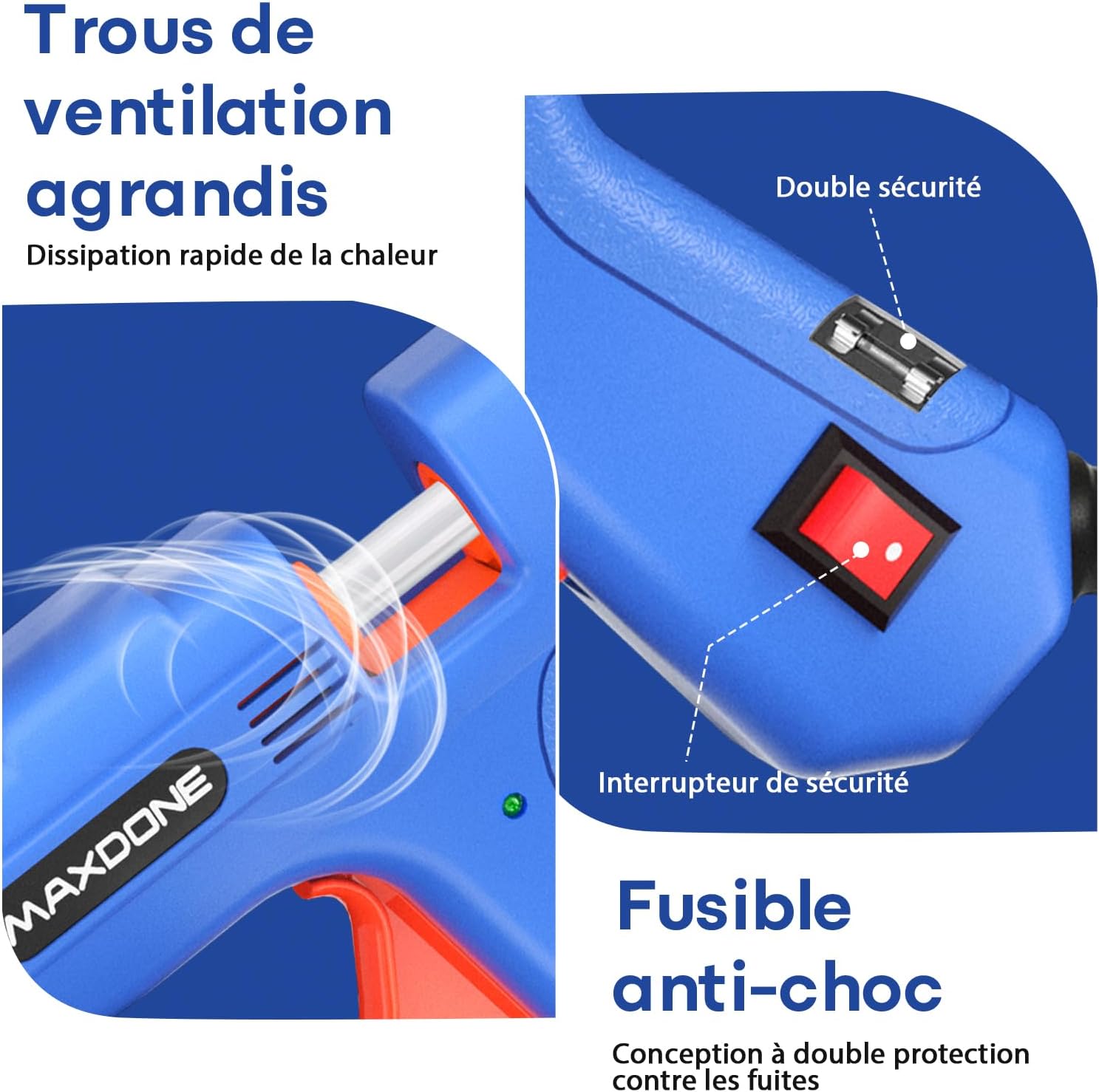 Detalle de Pistolet à Colle Chaude 20W 30pcs 7 mm