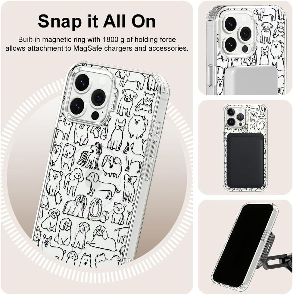 Detalle de MOSNOVO Case for iPhone 13 Pro — Clear, MagSafe-Compatible with Buffertech Drop Protection