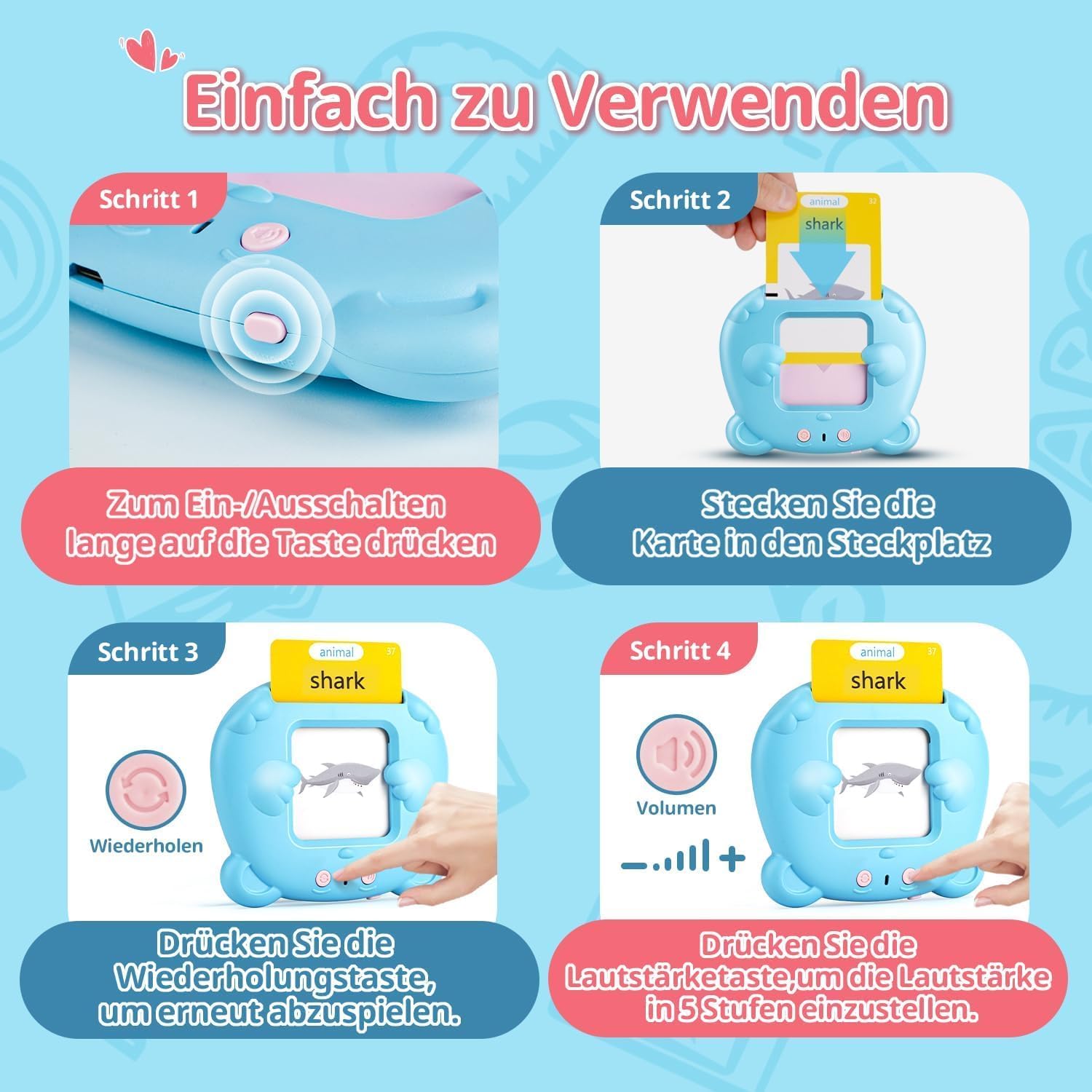 Thumbnail 5 de AHJ 510 Wörter Sprechende Lernkarten Deutsch – 255 Karten 🧠