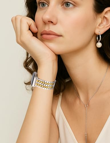 Thumbnail 6 de JJii Sung Bracciale Metallico a Nido d’Ape per iWatch – Compatibilità estesa e stile femminile