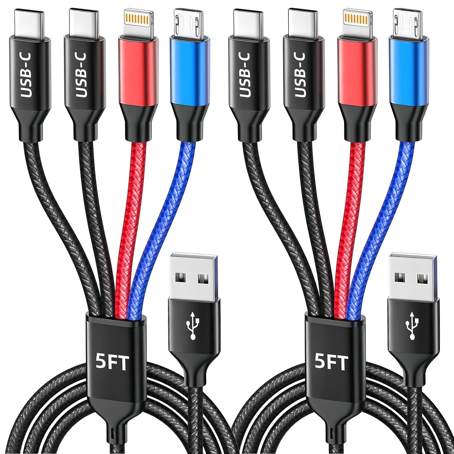 Detalle de Anker 4-in-1 Dual Type-C Charging Cable 5ft ๐
