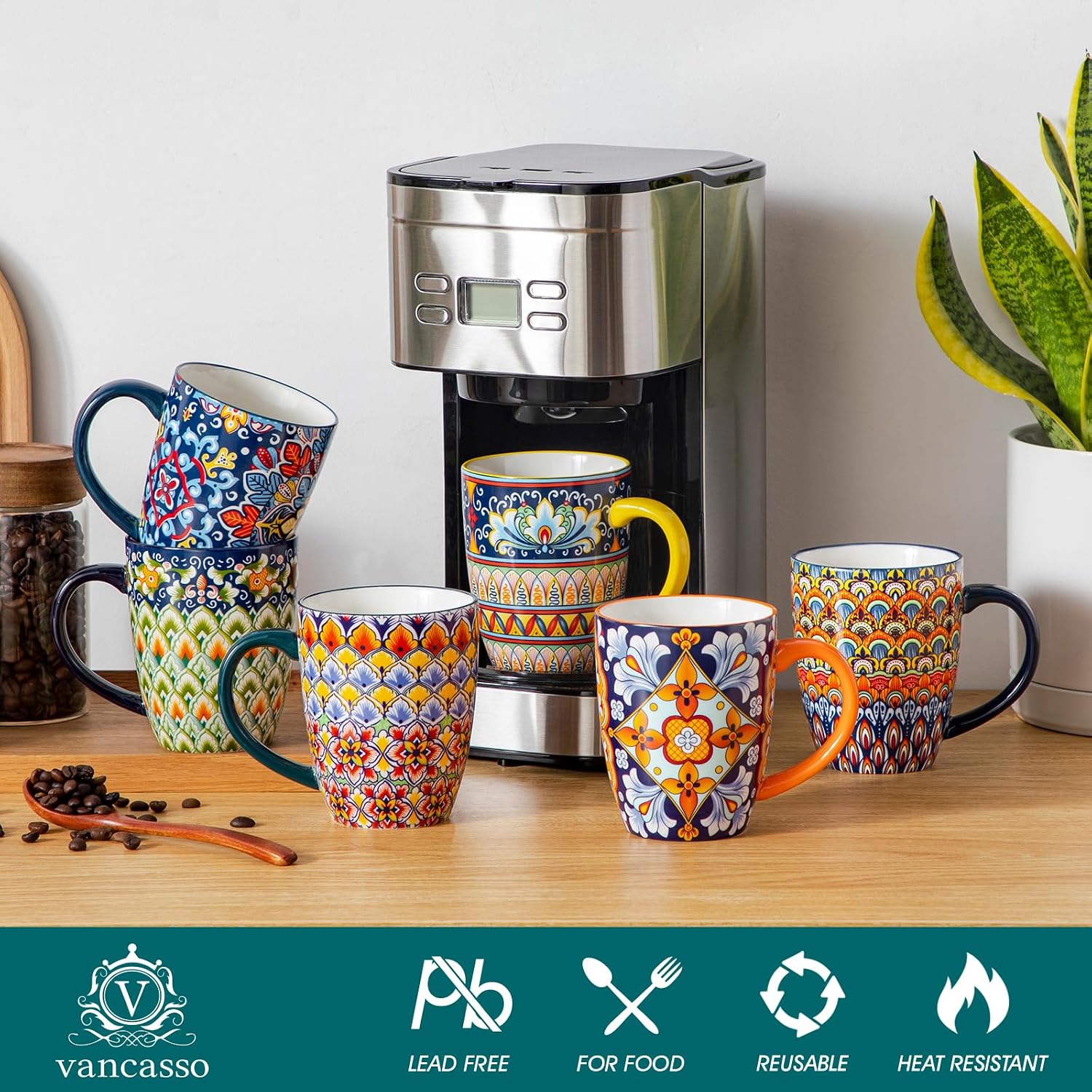 Thumbnail 2 de Vancasso 16 oz Mugs Set of 6