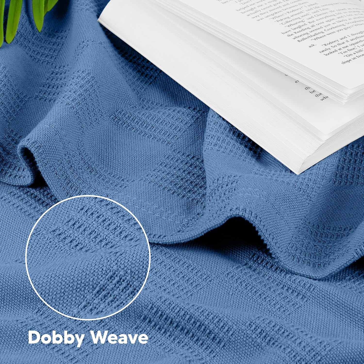 Detalle de Utopia Bedding koc bawełniany 228 × 228 cm, 350 g/m², Wedgewood