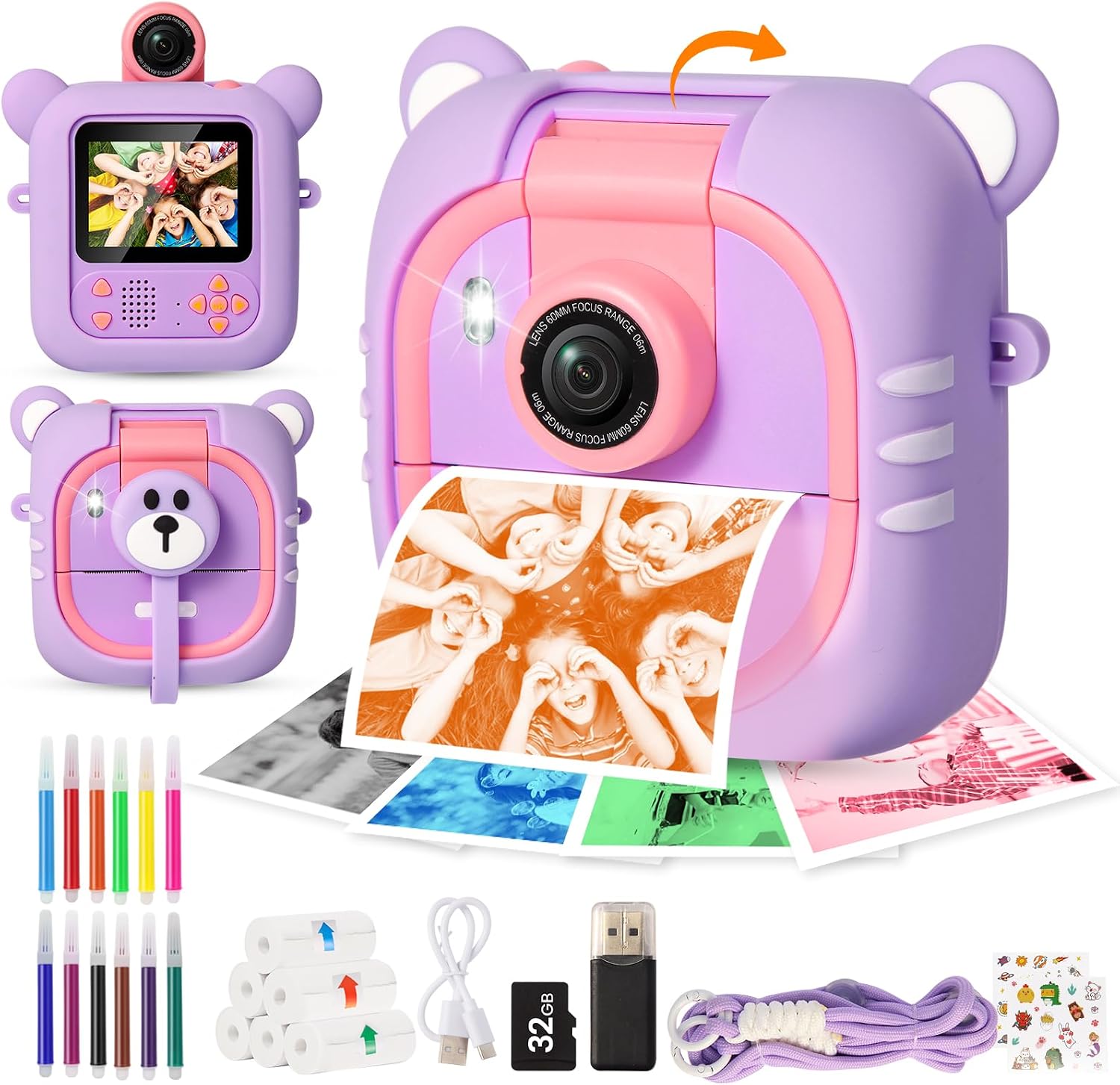 Detalle de ARNSSIEN M2 fotocamera istantanea per bambini 32GB
