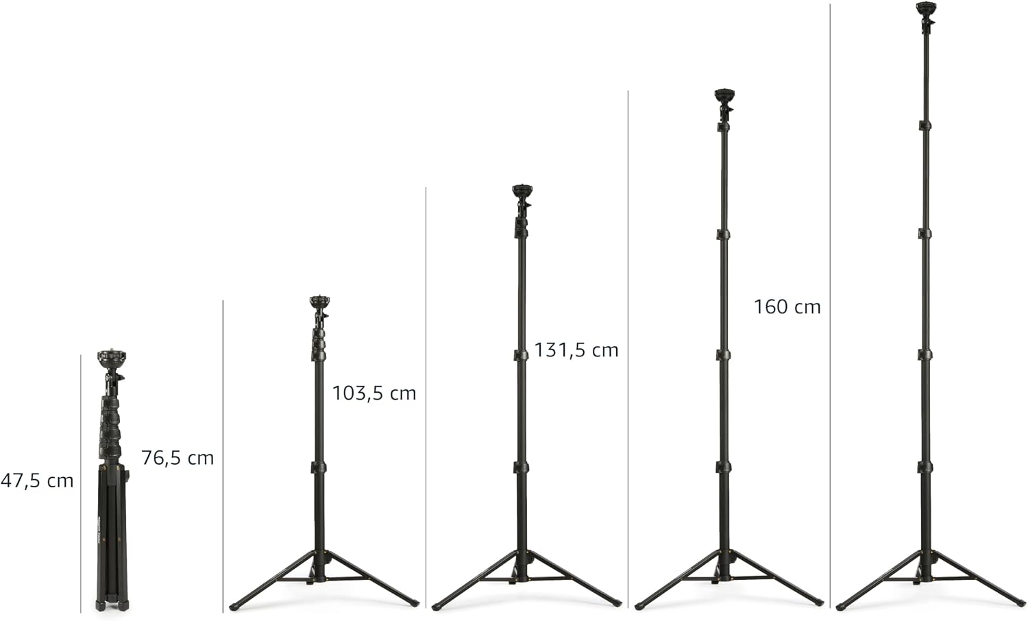 Detalle 2 de Amazon Basics Trípode 162 cm para teléfono