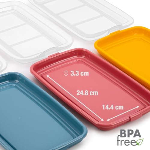Detalle de IBILI Set de 4 Tapers para Embutidos y Fiambres | 24,8 × 14,4 × 3,3 cm, BPA-free