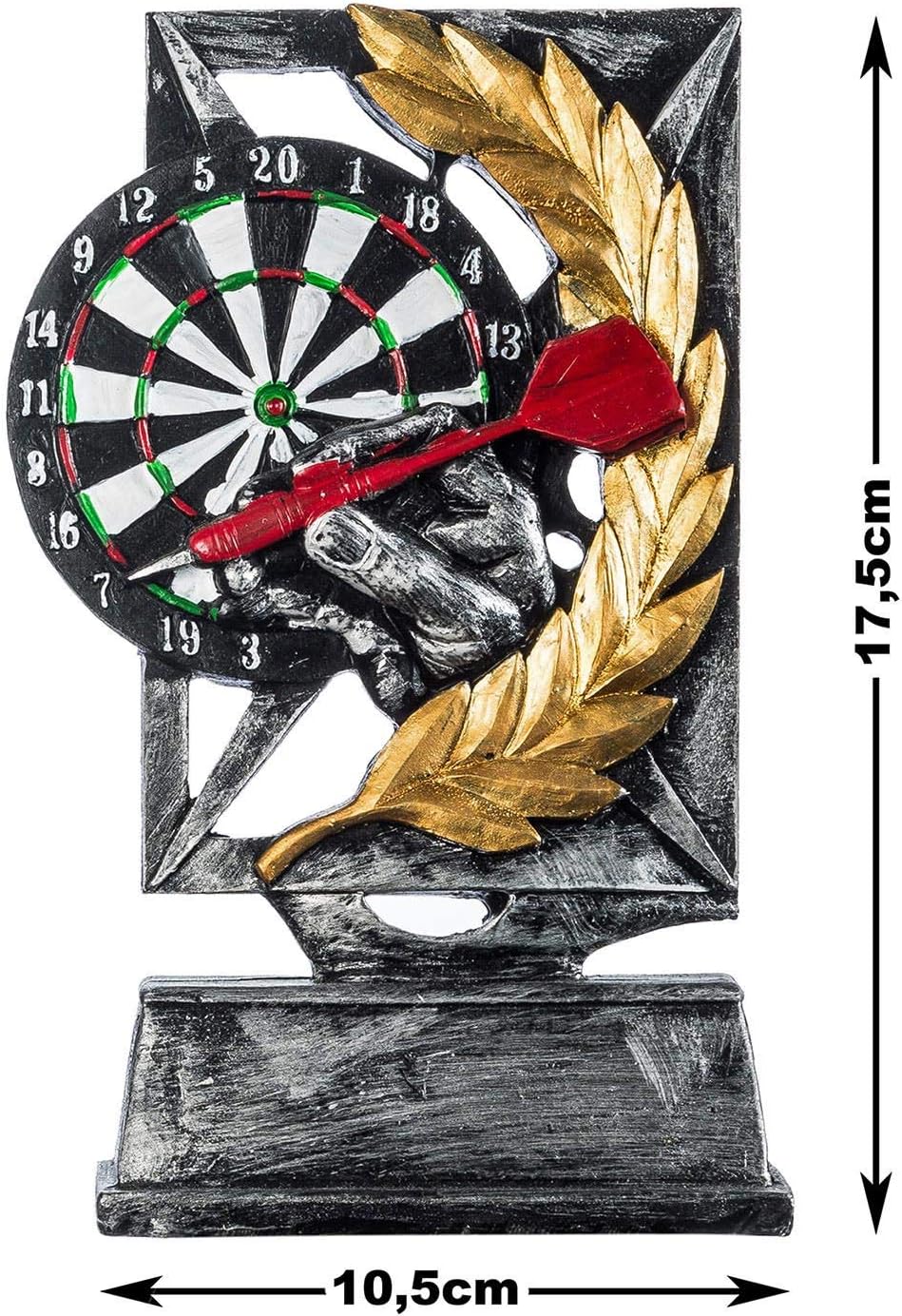 Thumbnail 3 de GOODS+GADGETS Coupe vainqueur – Trophée en résine peint à la main, 18 cm