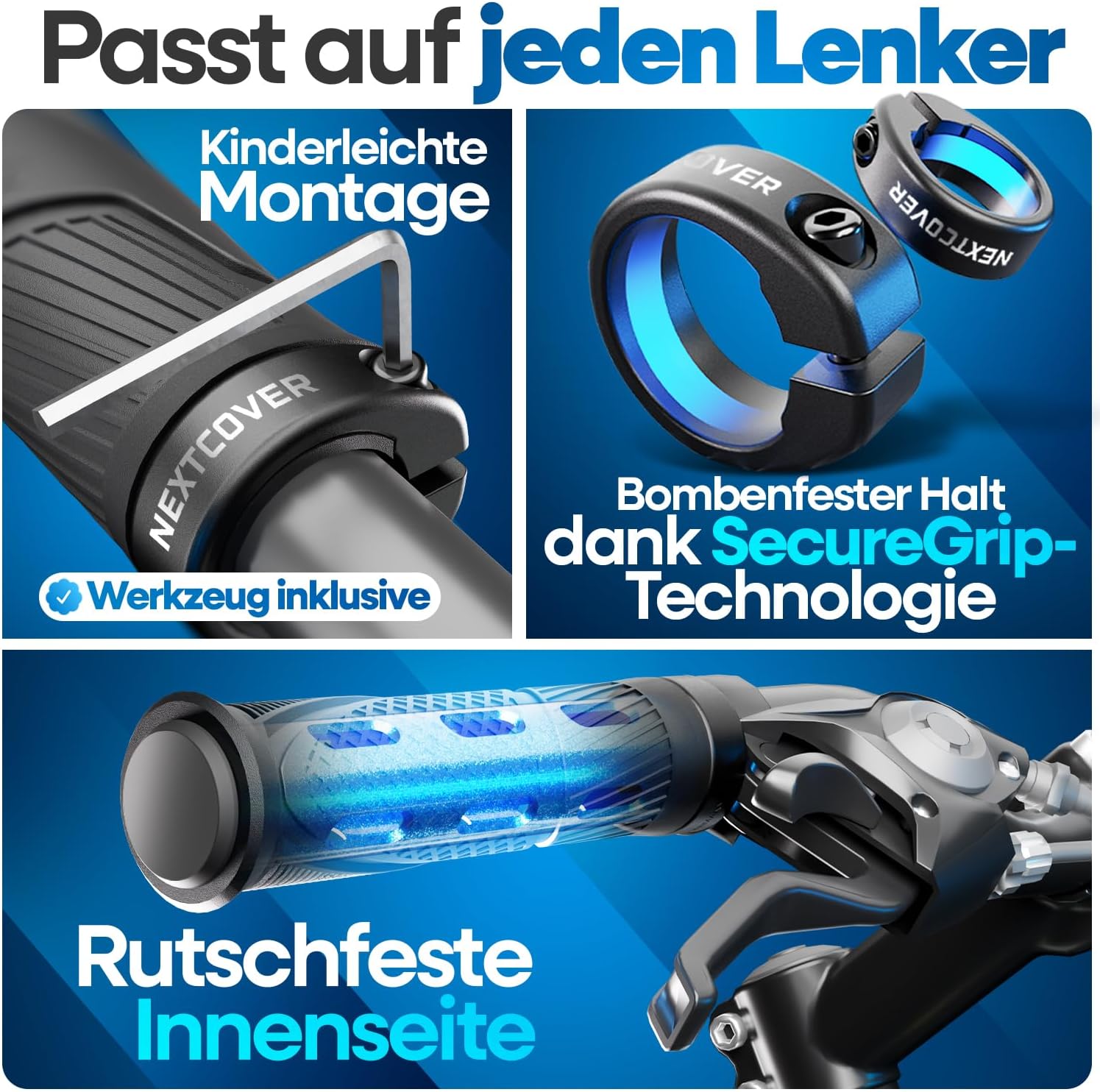 Thumbnail 2 de NEXTCOVER Fahrradgriffe ergonomisch mit Comfort-Grip-Technologie – Universal für Fahrrad & MTB