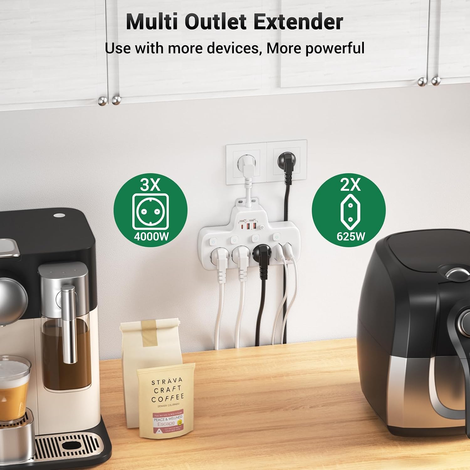 Detalle 2 de Multiprise PD20W 5 prises avec USB