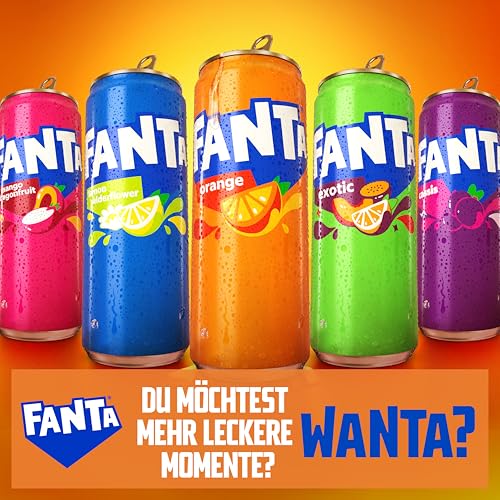 Detalle 2 de Fanta Orange – Fruchtig-spritzige Limonade in 24er Pfanddose (330 ml)