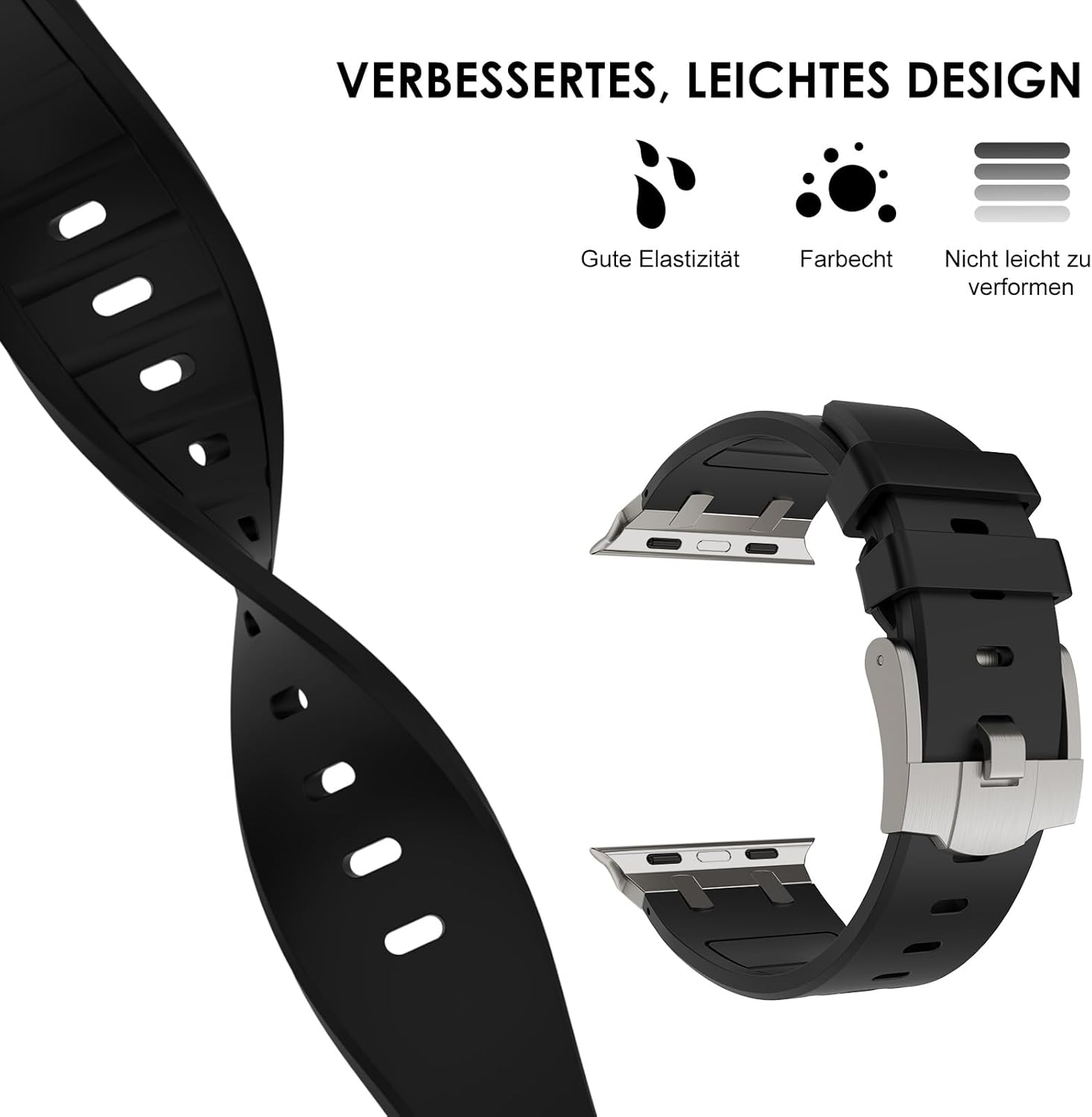Thumbnail 2 de NewWays Apple Watch Armband 38–42mm Silikon