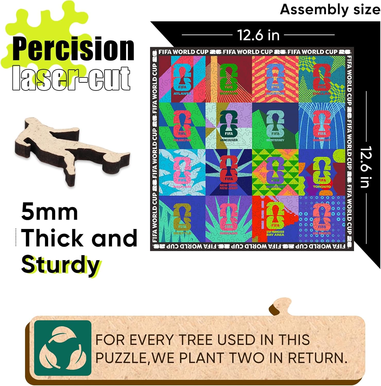 Detalle de FIFA Wooden Jigsaw Puzzle 300 Pieces