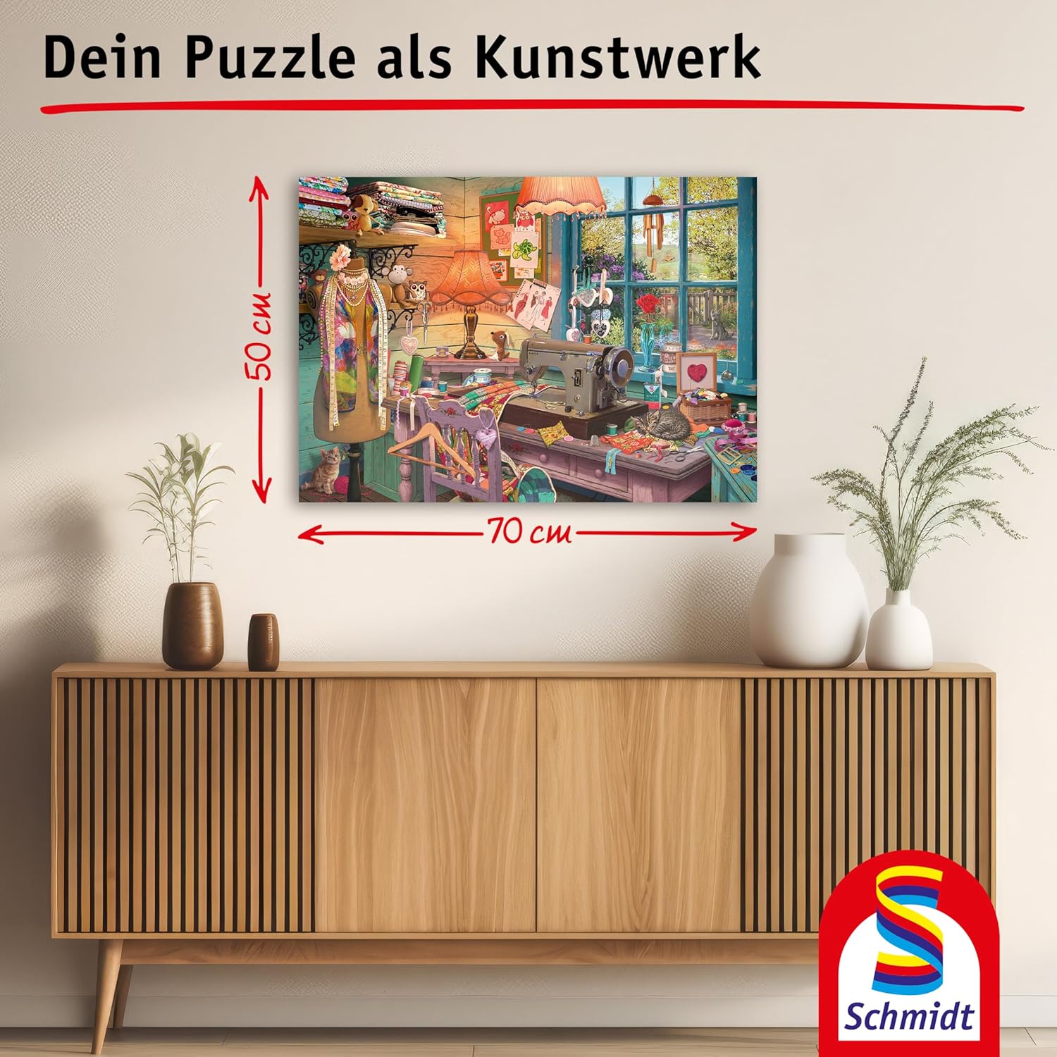 Detalle de Schmidt Puzzle 1000 pezzi: Puzzle Secret – Atelier di Couture