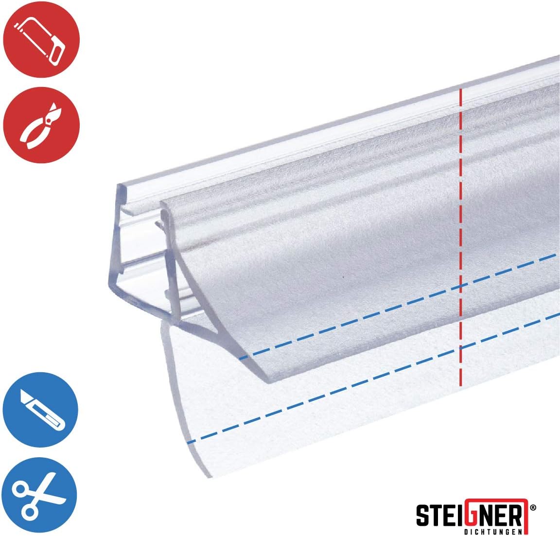 Thumbnail 3 de STEIGNER Joint d'étanchéité pour paroi verre 80 cm