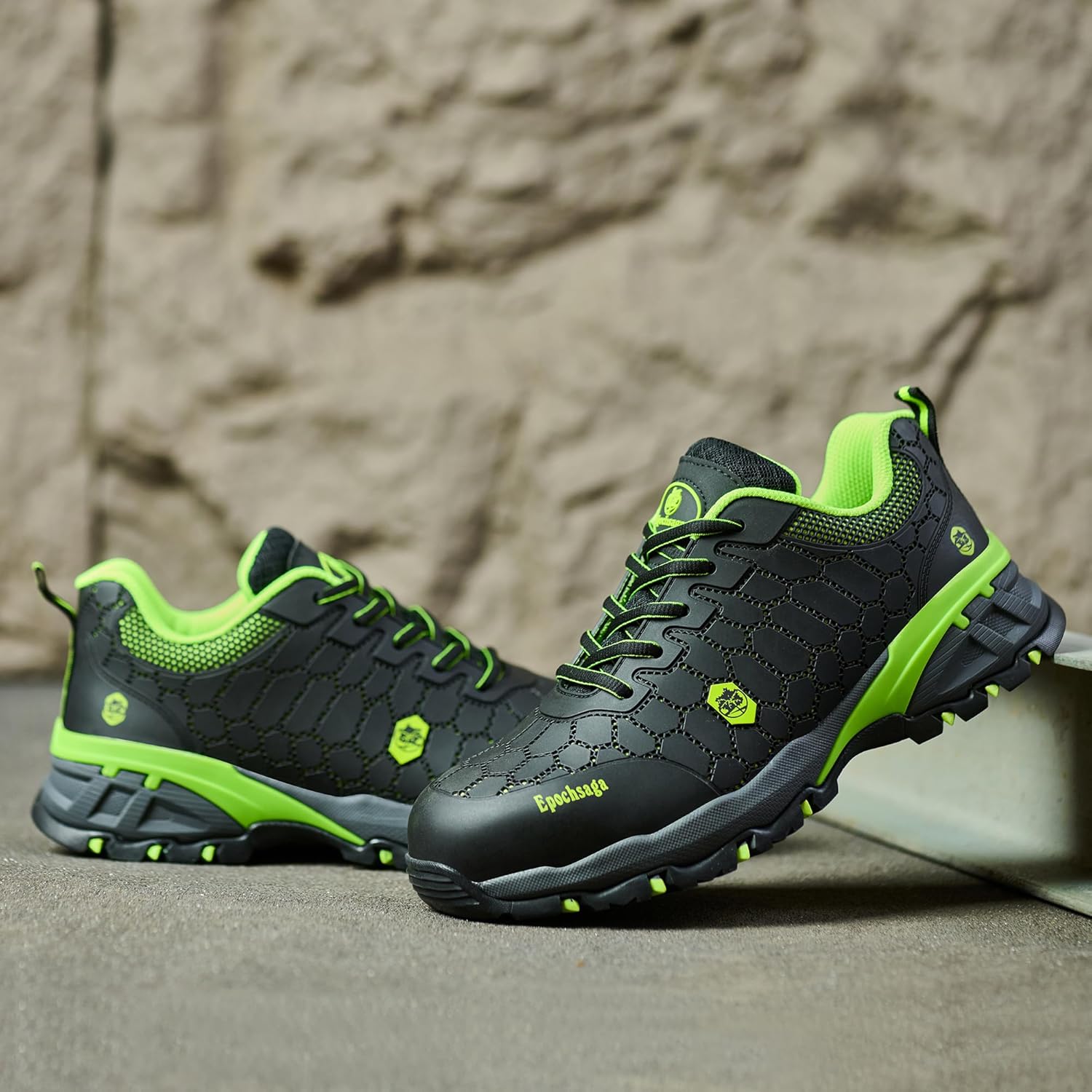 Thumbnail 2 de Epochsaga Scarpe antinfortunistiche da uomo con puntale in acciaio e suola antiscivolo per edilizia e industria