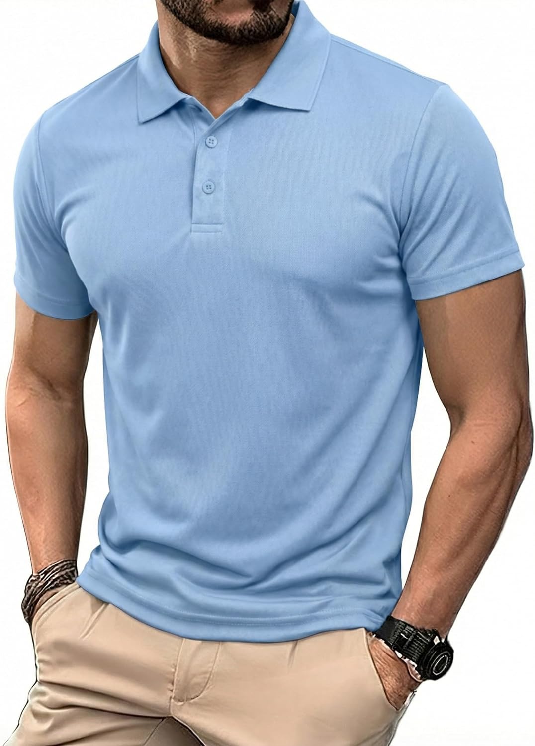 Thumbnail 5 de Polo homme PINSPARK à manches courtes, respirant et séchage rapide (idéal golf, été et sport)