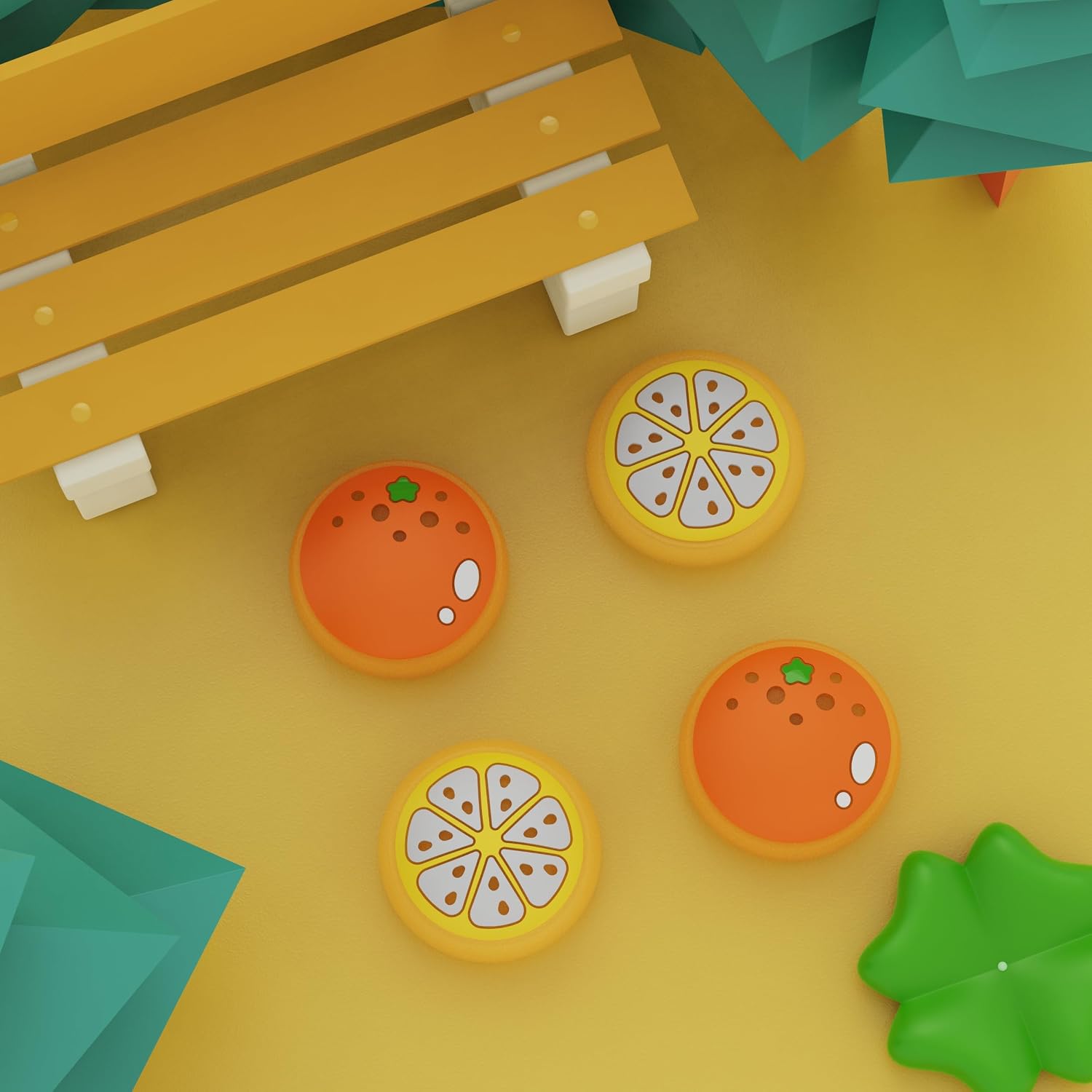 Thumbnail 2 de PlayVital Silicone Thumbstick Caps for Nintendo Switch, Switch Lite & OLED (Tangerine)