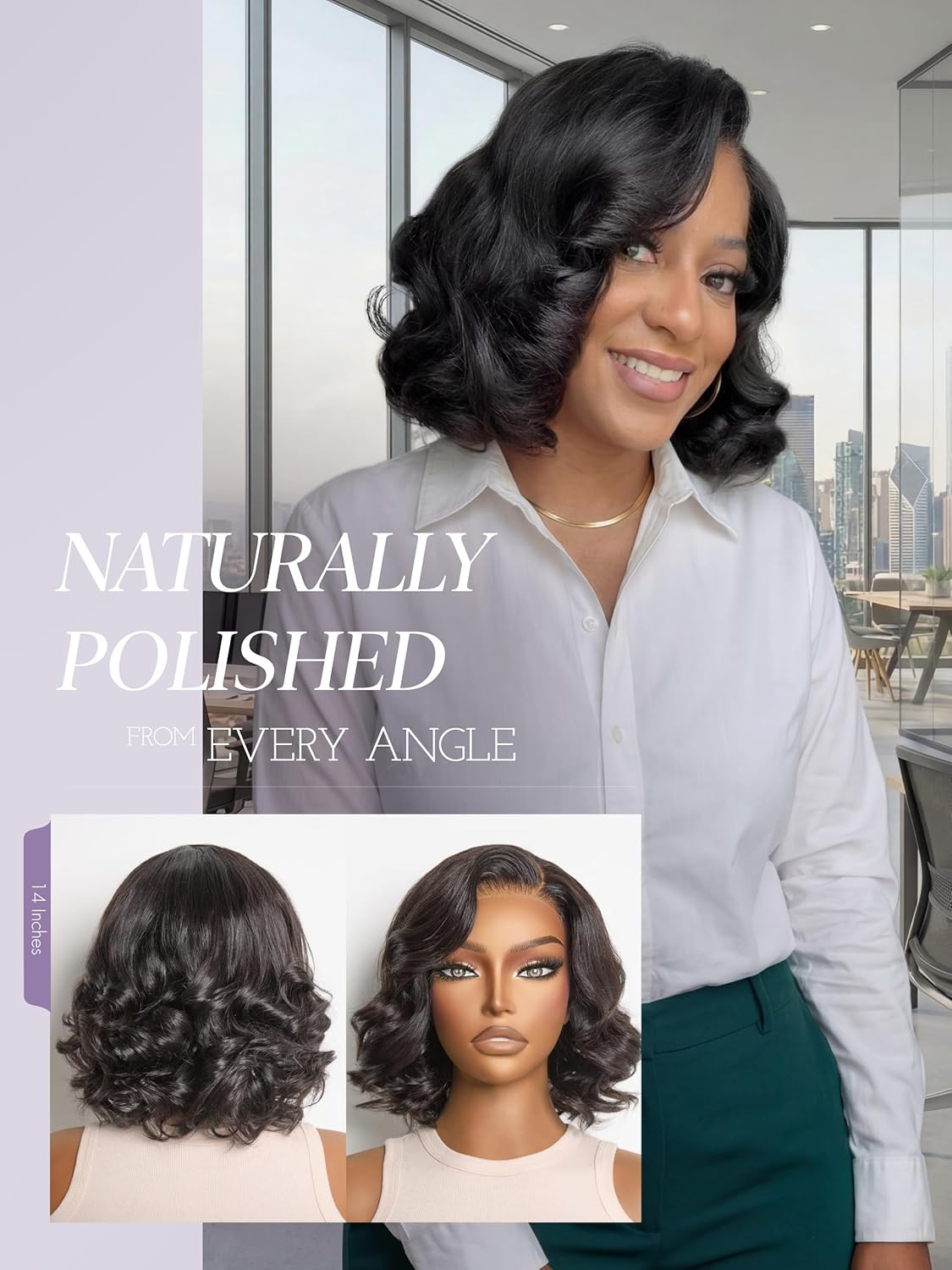 Thumbnail 6 de LUVME HAIR 100% Human Hair Loose Wave Glueless Wig with HD Lace, Pre-Cut Lace & Bleached Knots (12 in)