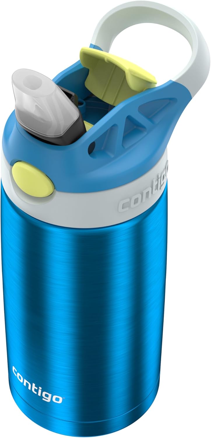 Thumbnail 3 de Contigo Autospout Water Bottle with Straw 13 oz Blue Poppy/Glacier